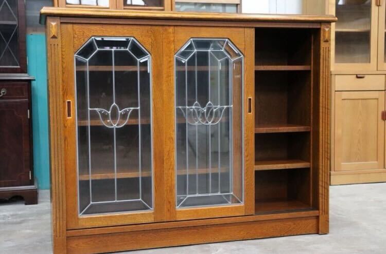 GMIS274○三越家具 Brugge ブルージュ キャビネット サイドボード リビングボード 飾り棚 三越伊勢丹 英国クラシック ヴィンテージ