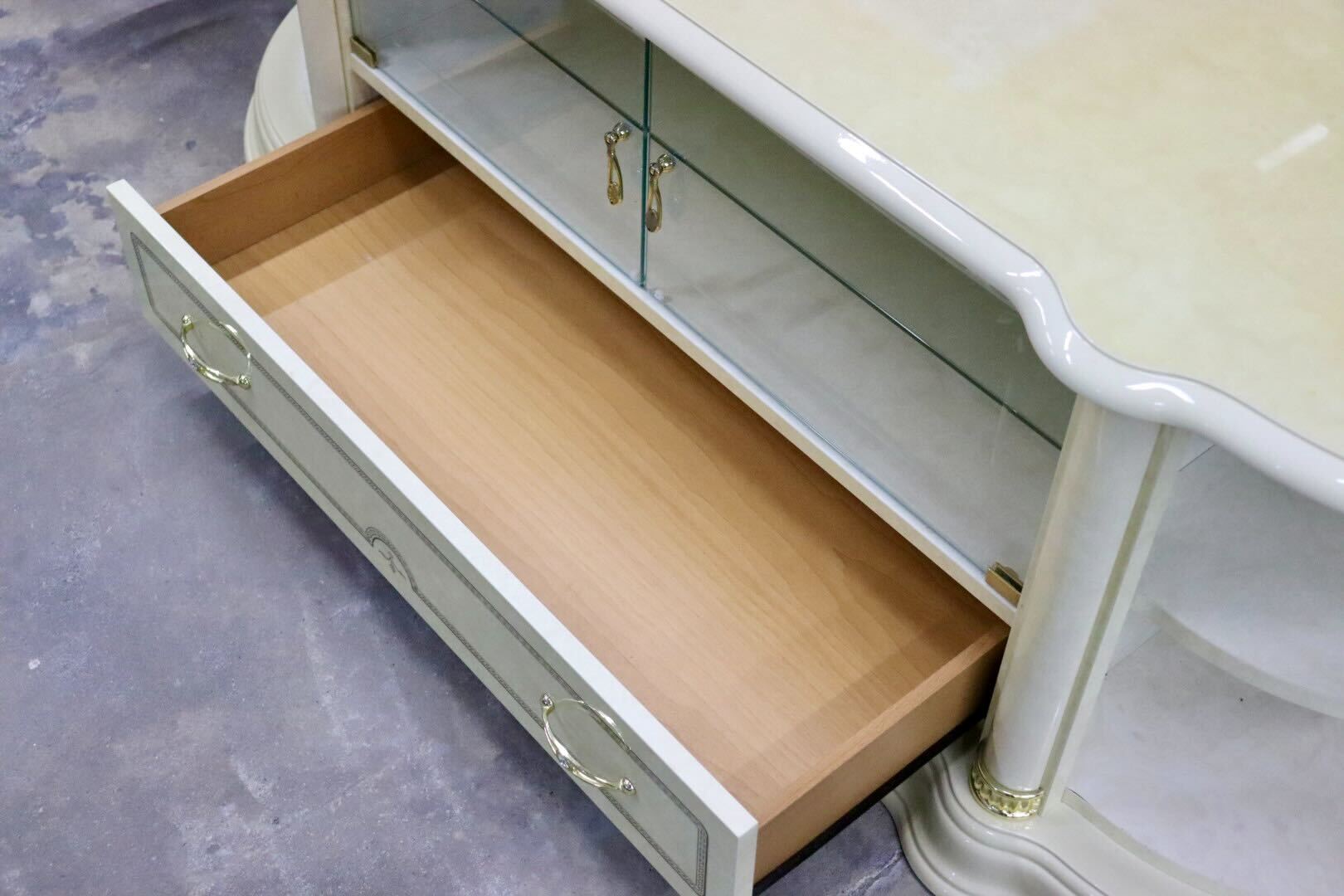 GMIS353A○SaltarelliMOBILI / サルタレッリモビリ フローレンス TVボード AVボード ローボード 輸入家具 ロココ調 イタリア 定価約34.4万