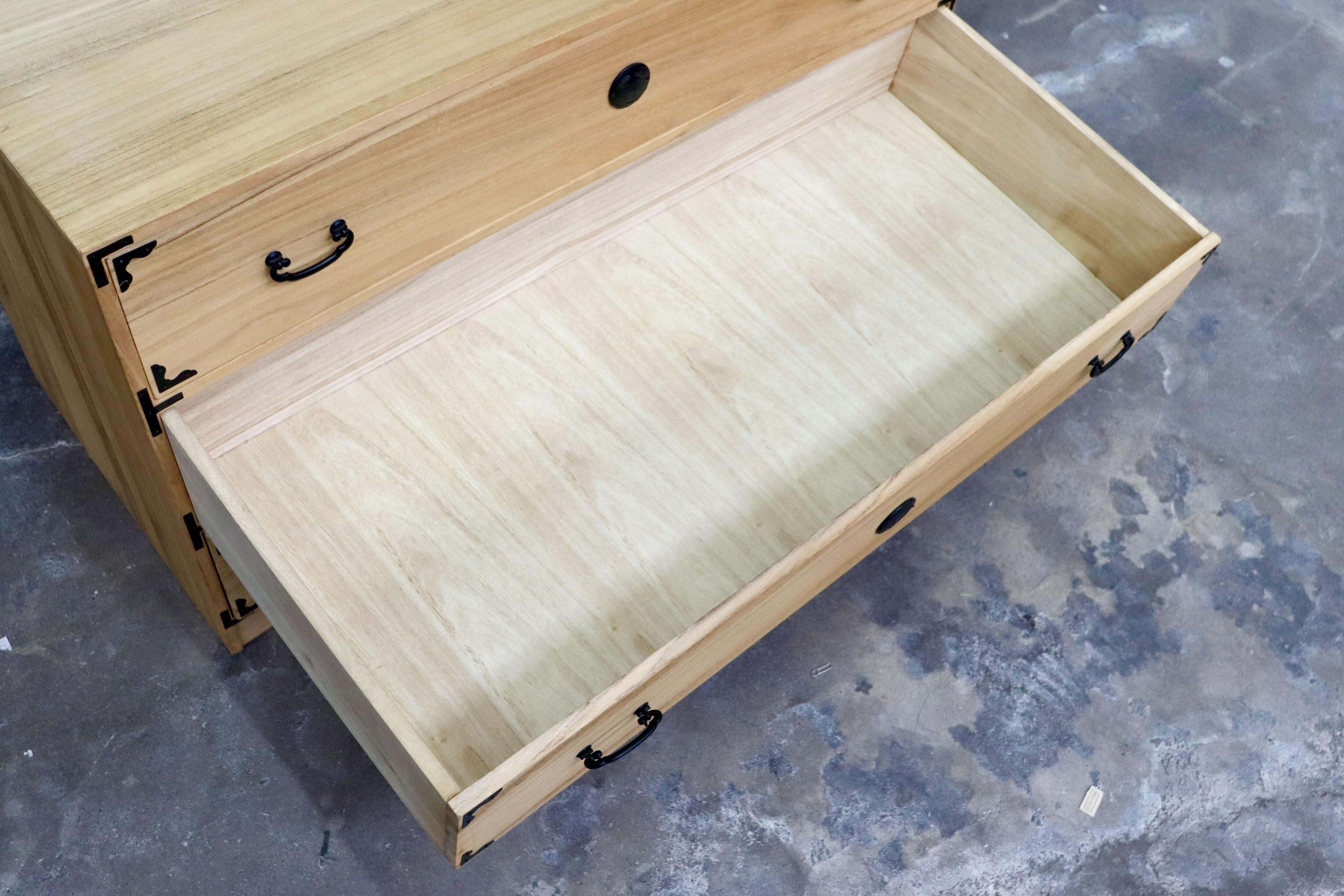 GMIH450D○桐箪笥 チェスト 収納家具 和家具 和箪笥 3段チェスト 衣装箪笥 着物収納 押し入れ 木製 シンプル レトロ