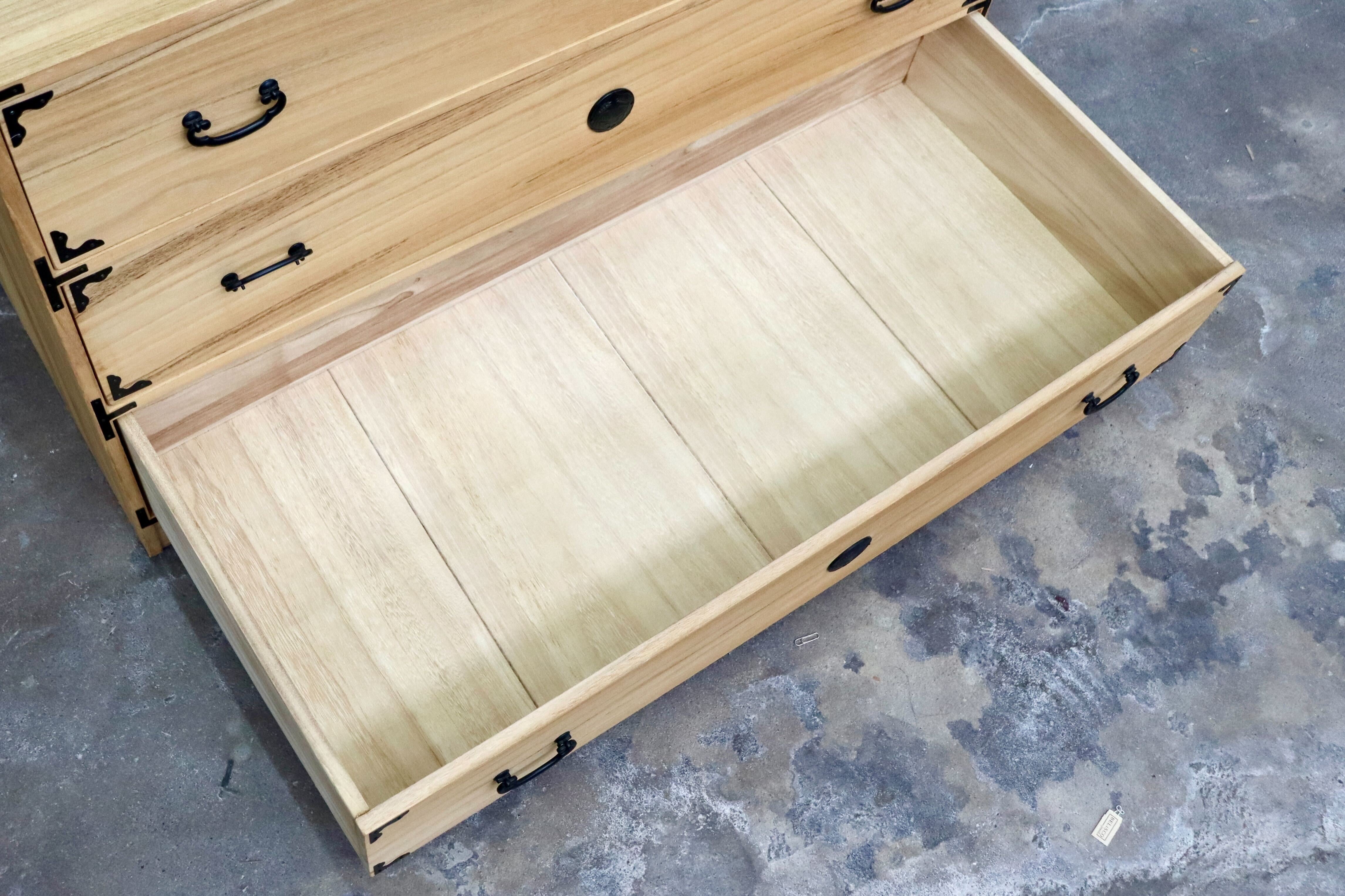 GMIH450D○桐箪笥 チェスト 収納家具 和家具 和箪笥 3段チェスト 衣装箪笥 着物収納 押し入れ 木製 シンプル レトロ