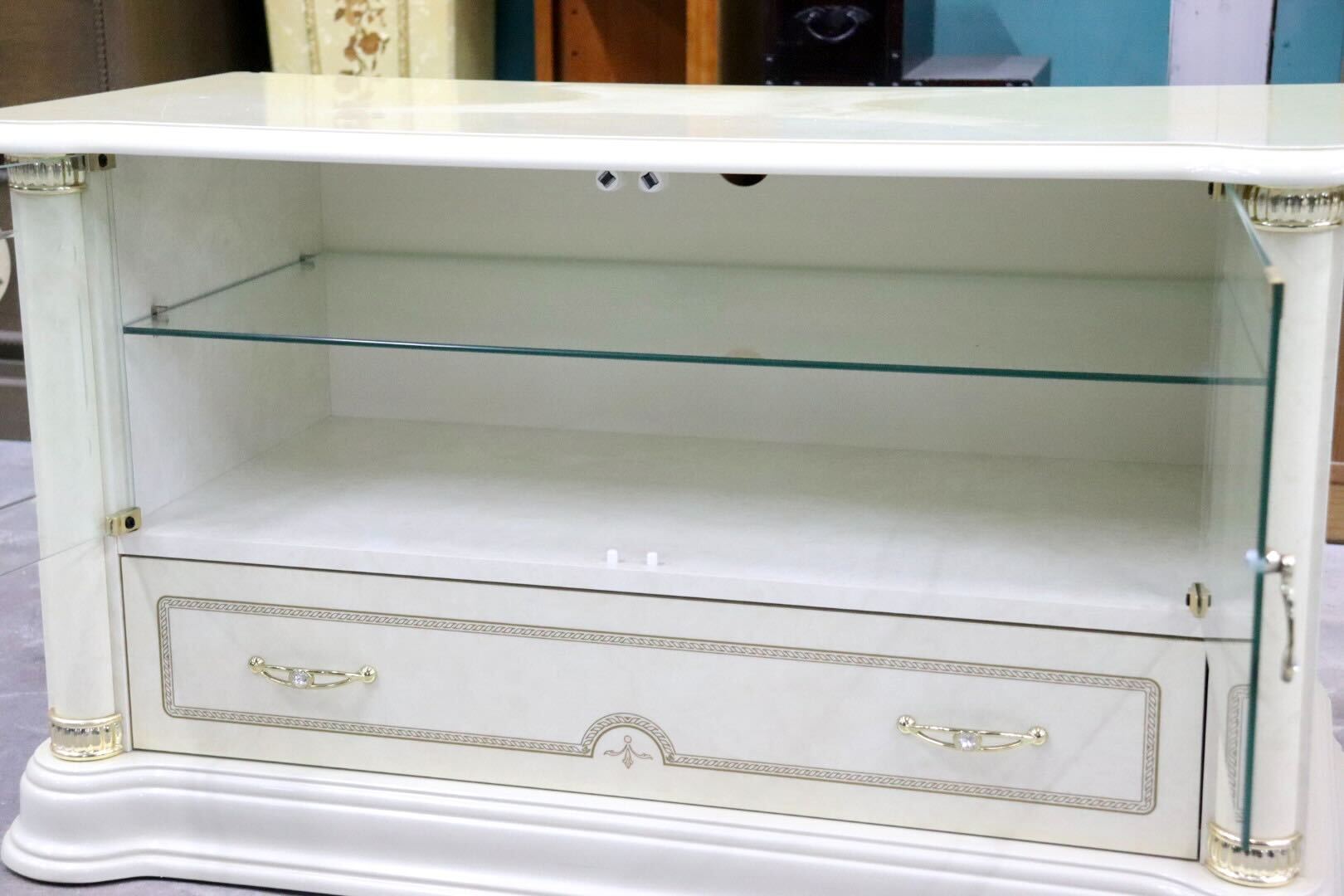 GMIS353B○SaltarelliMOBILI / サルタレッリモビリ フローレンス TVボード AVボード ローボード 輸入家具 ロココ調 イタリア 定価約24.7万