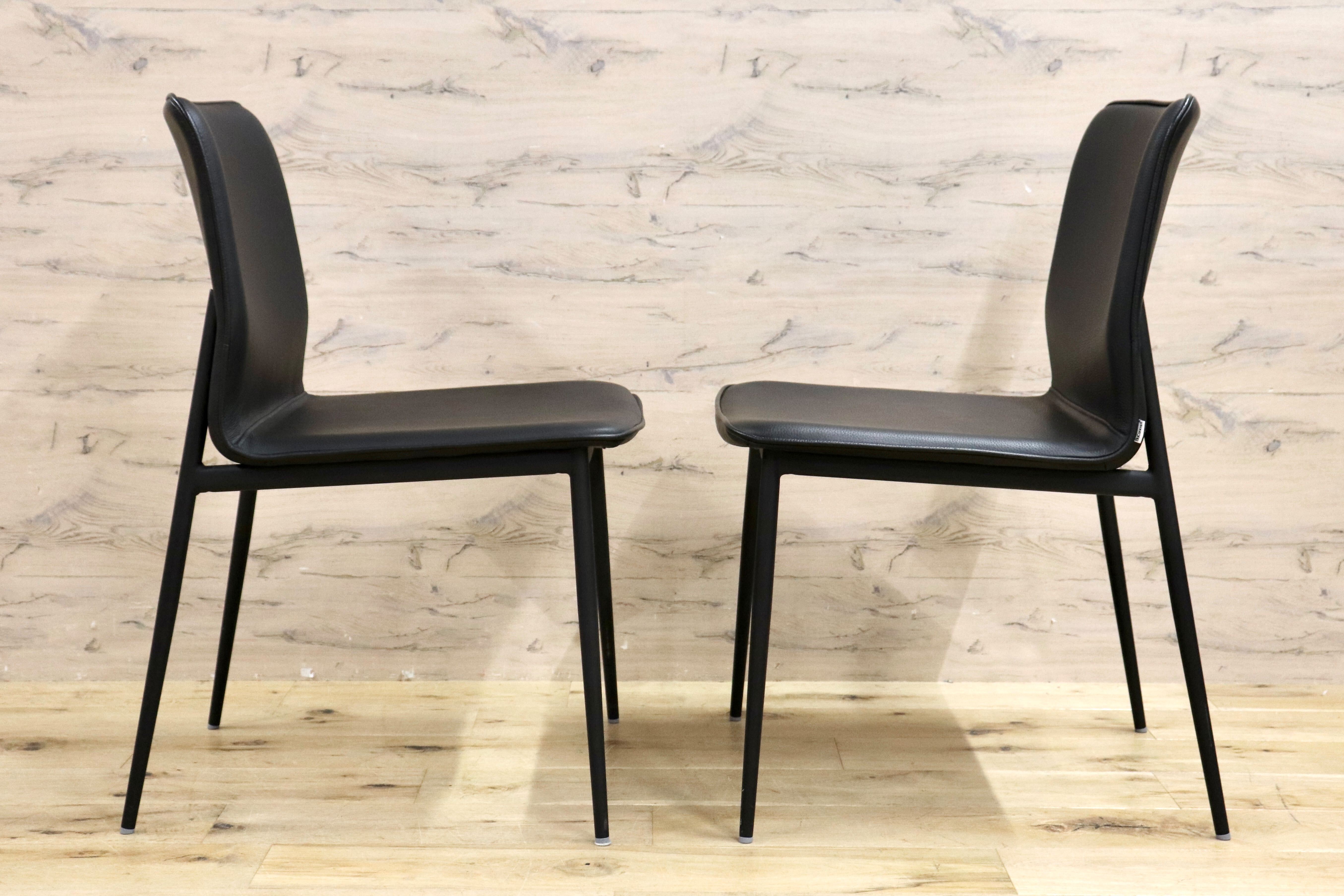 GMIS78A○BoConcept / ボーコンセプト ニューポート ダイニングチェア 2脚セット 椅子 レザー シンプル 北欧モダン デンマーク