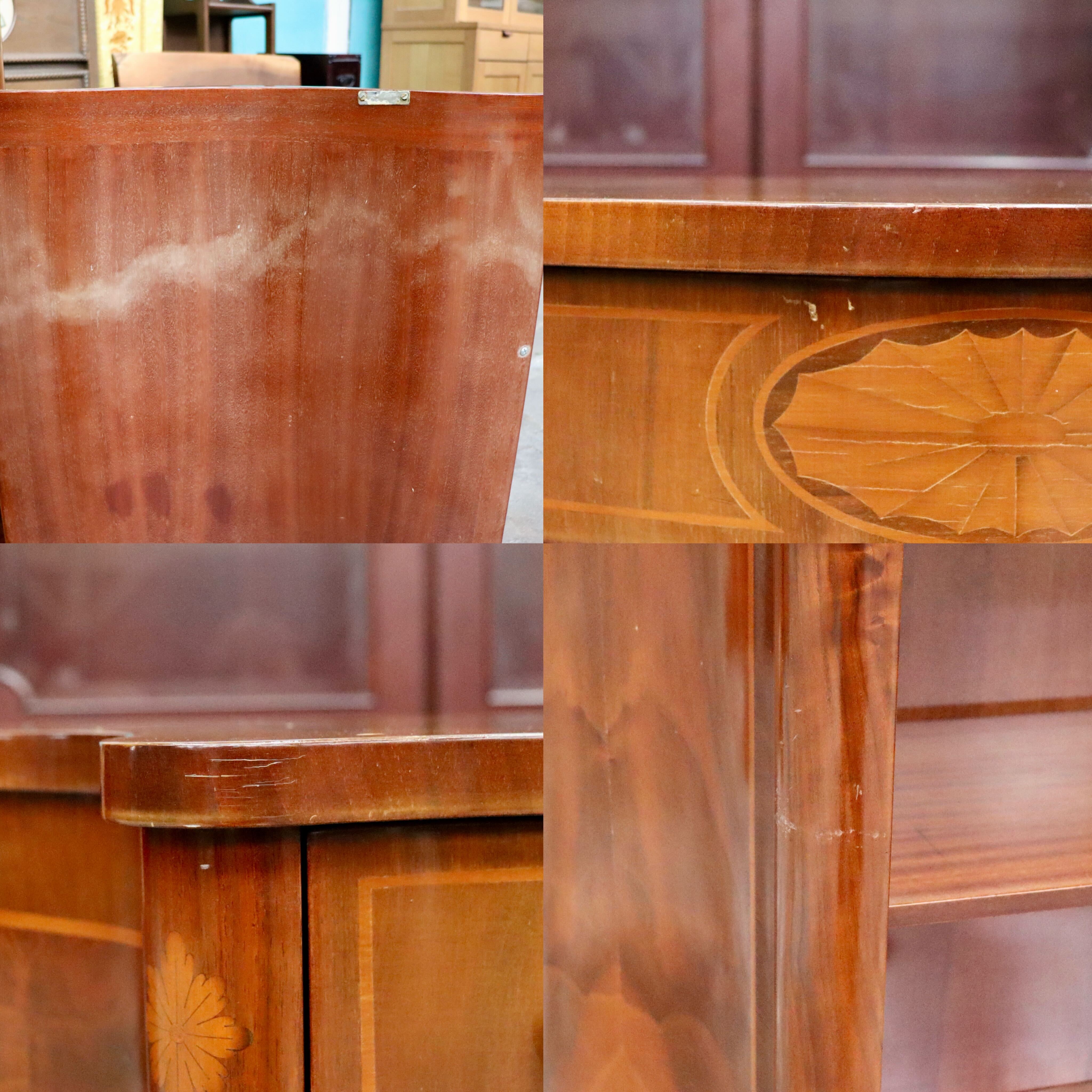 GMIH432A○イタリア製 キャビネット サイドボード コンソール 電話台 収納棚 象嵌細工 アンティーク エレガント