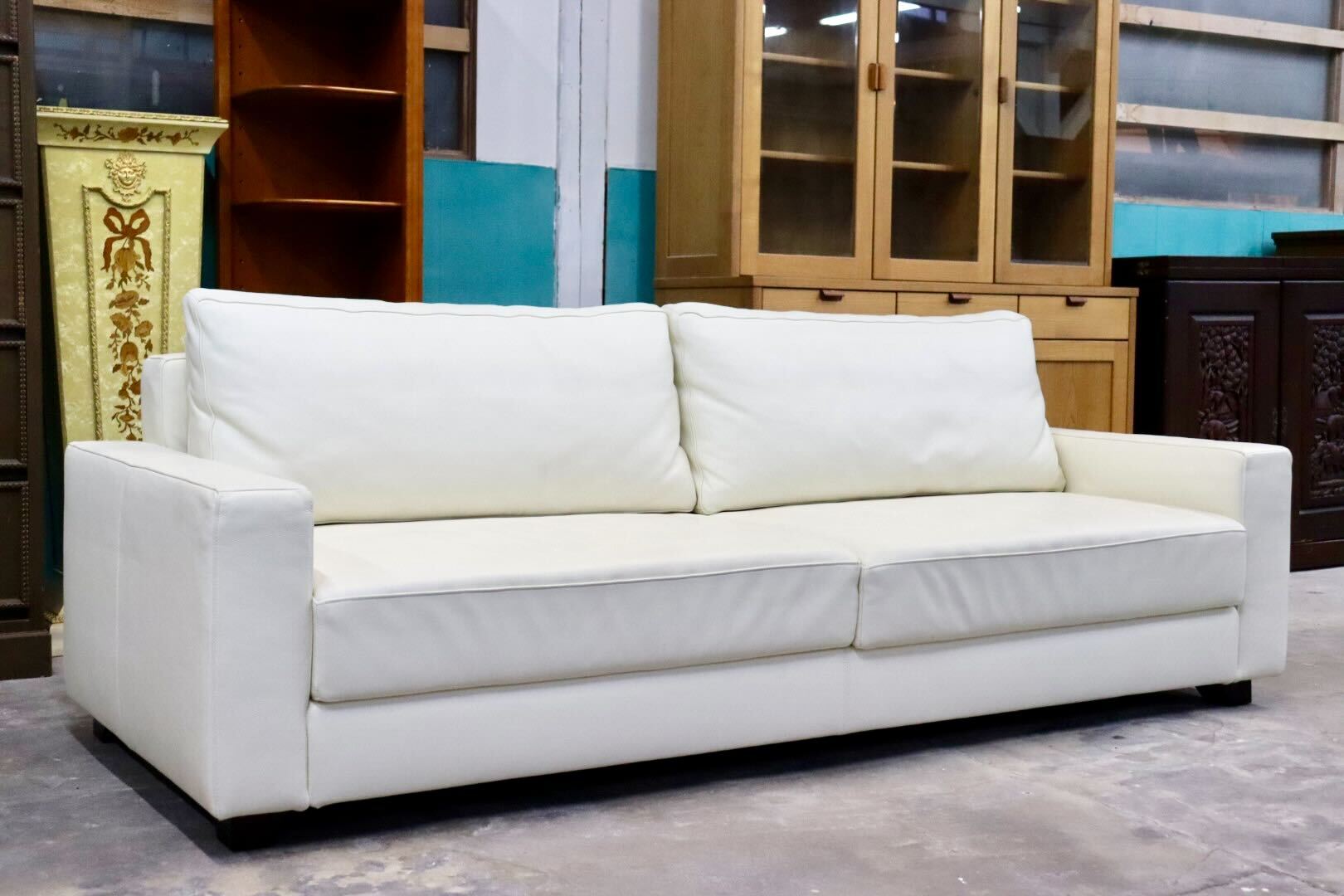 GMIS366A○HUKLA / フクラ REGATO レガト 3人掛けソファ トリプルソファ 長椅子 本革 スタイリッシュ モダン 約56万