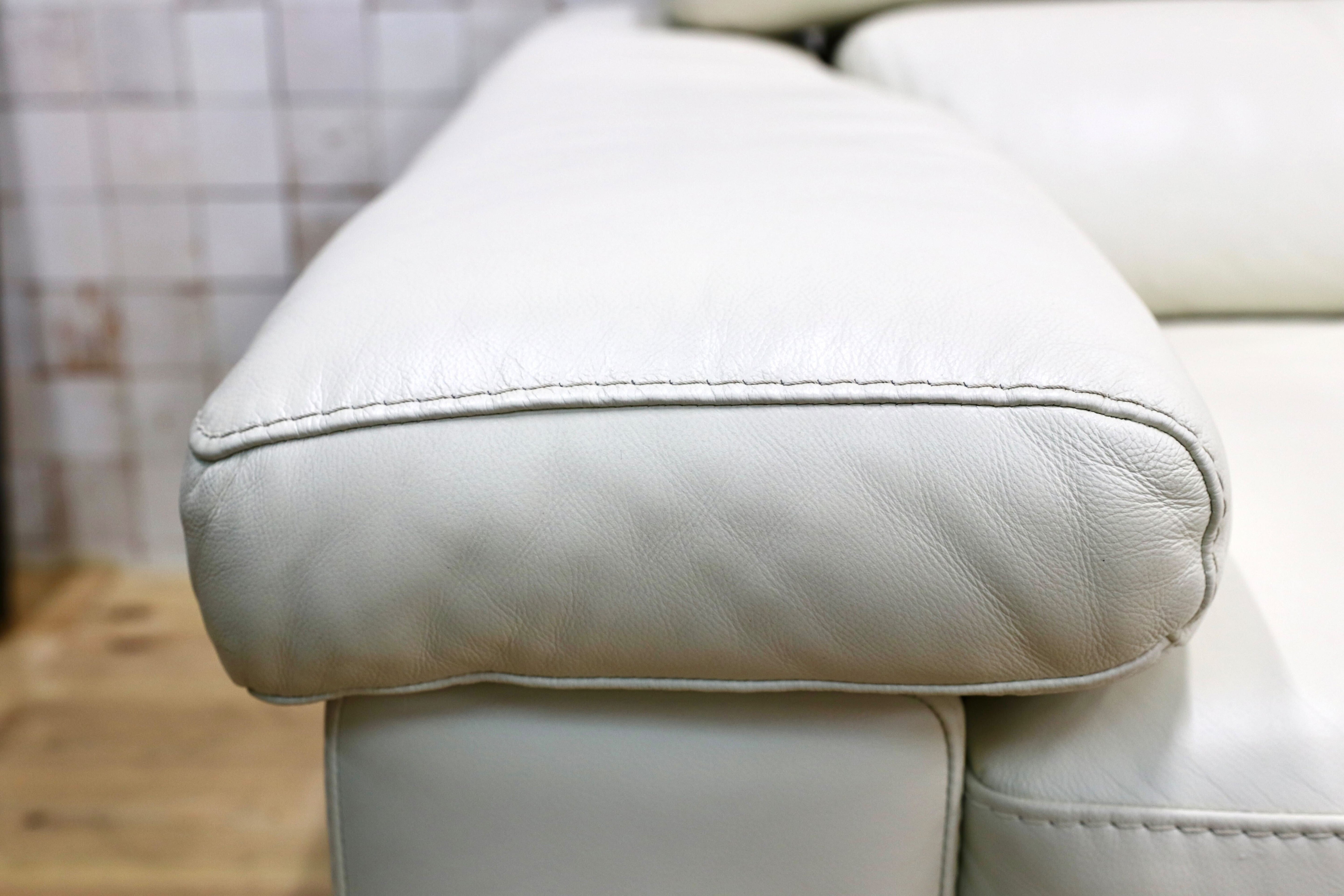 GMIH296○ACTUS / アクタス five by five ファイブバイファイブ ALTO アルト レザー カウチソファ 本革 ホワイト コーナーソファ