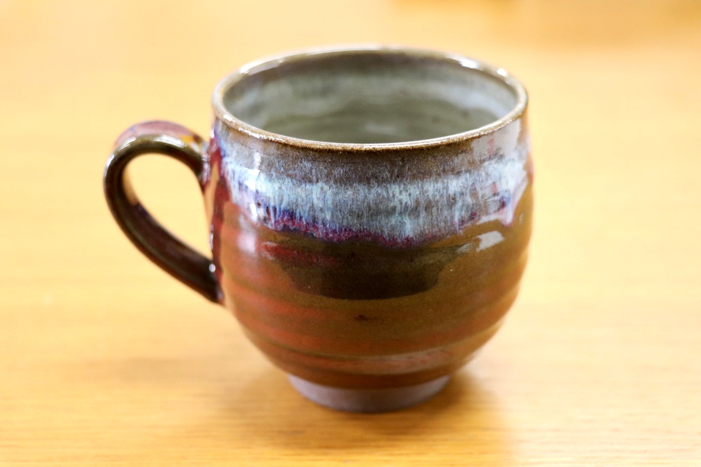 GMJO7E◯市野悟窯 丹波焼 マグカップ青 市野哲次 陶器 伝統工芸 丹波篠山 未使用