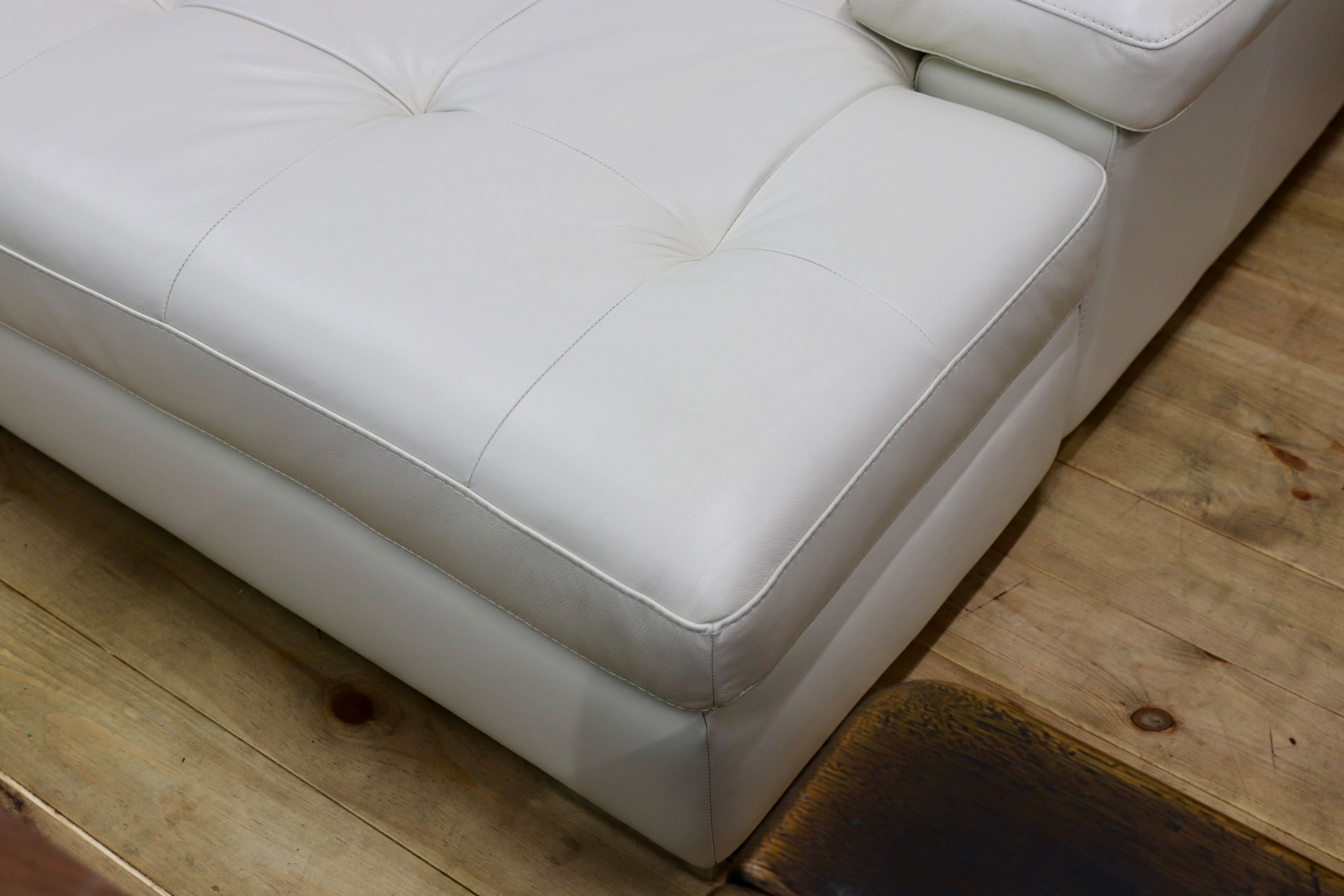 GMIH296○ACTUS / アクタス five by five ファイブバイファイブ ALTO アルト レザー カウチソファ 本革 ホワイト コーナーソファ