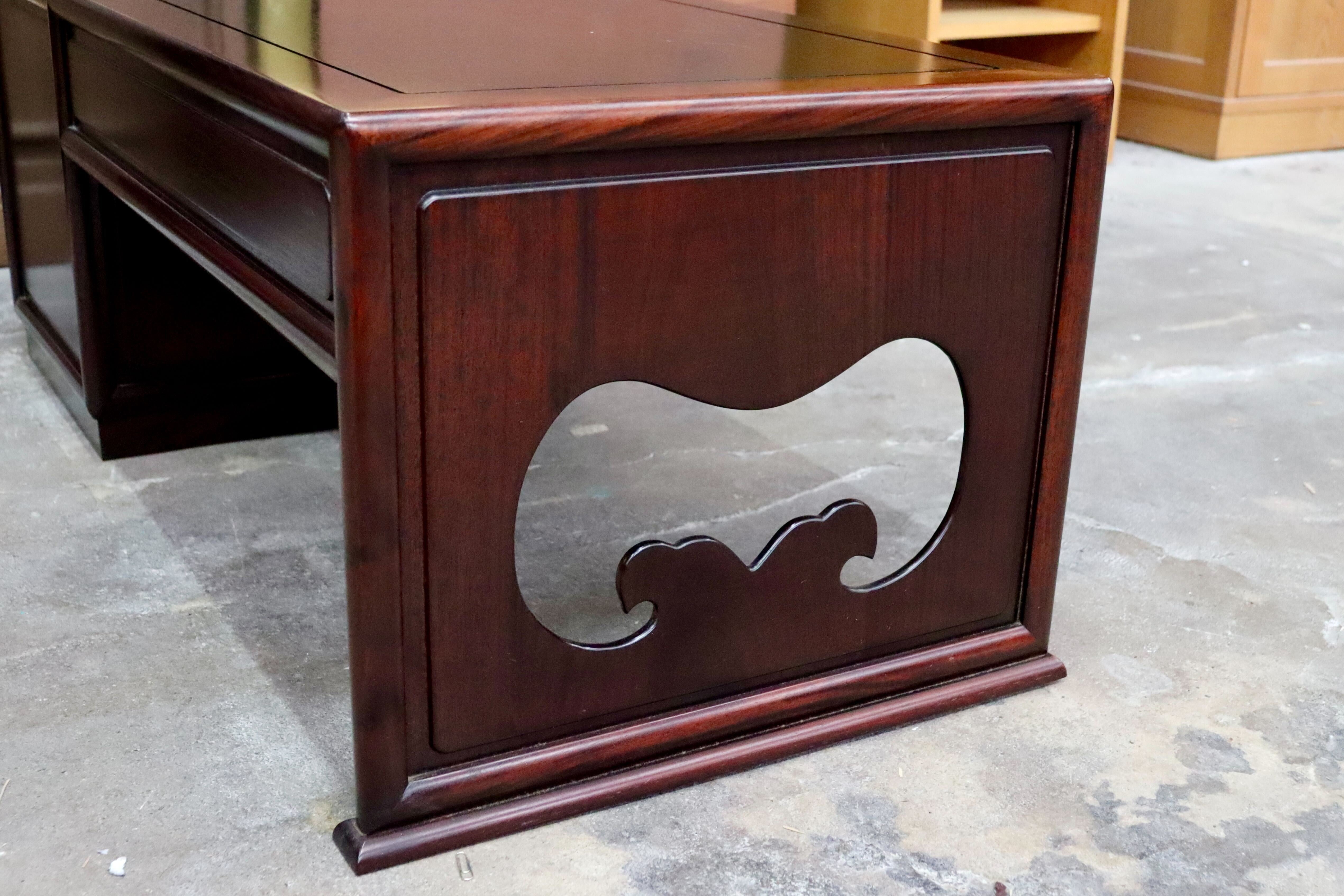 GMIH461○唐木家具 花梨 昭和レトロ 文机 ローテーブル 木製 書斎机 座机 和家具 和室 昭和 書斎 デスク アンティーク