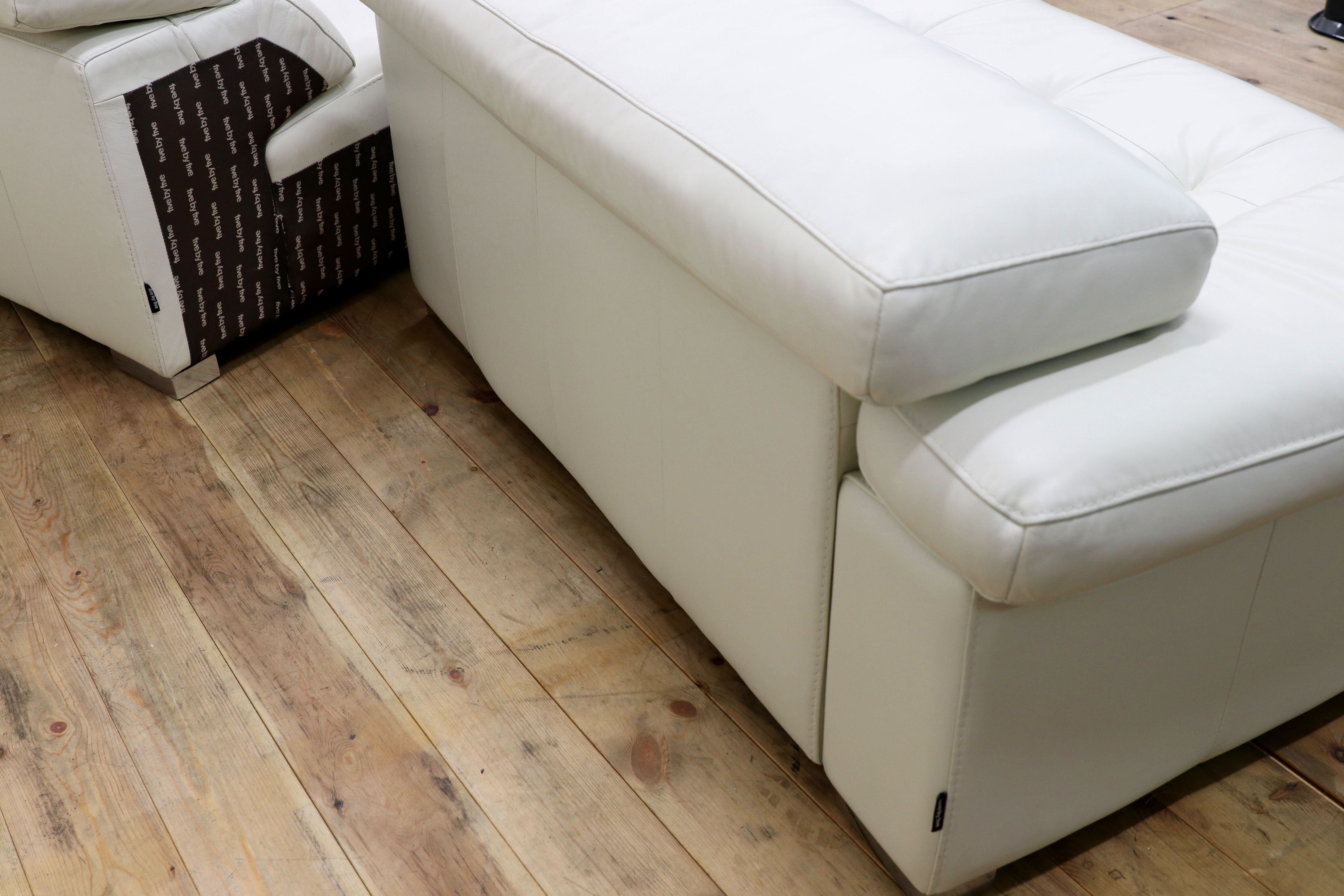 GMIH296○ACTUS / アクタス five by five ファイブバイファイブ ALTO アルト レザー カウチソファ 本革 ホワイト コーナーソファ