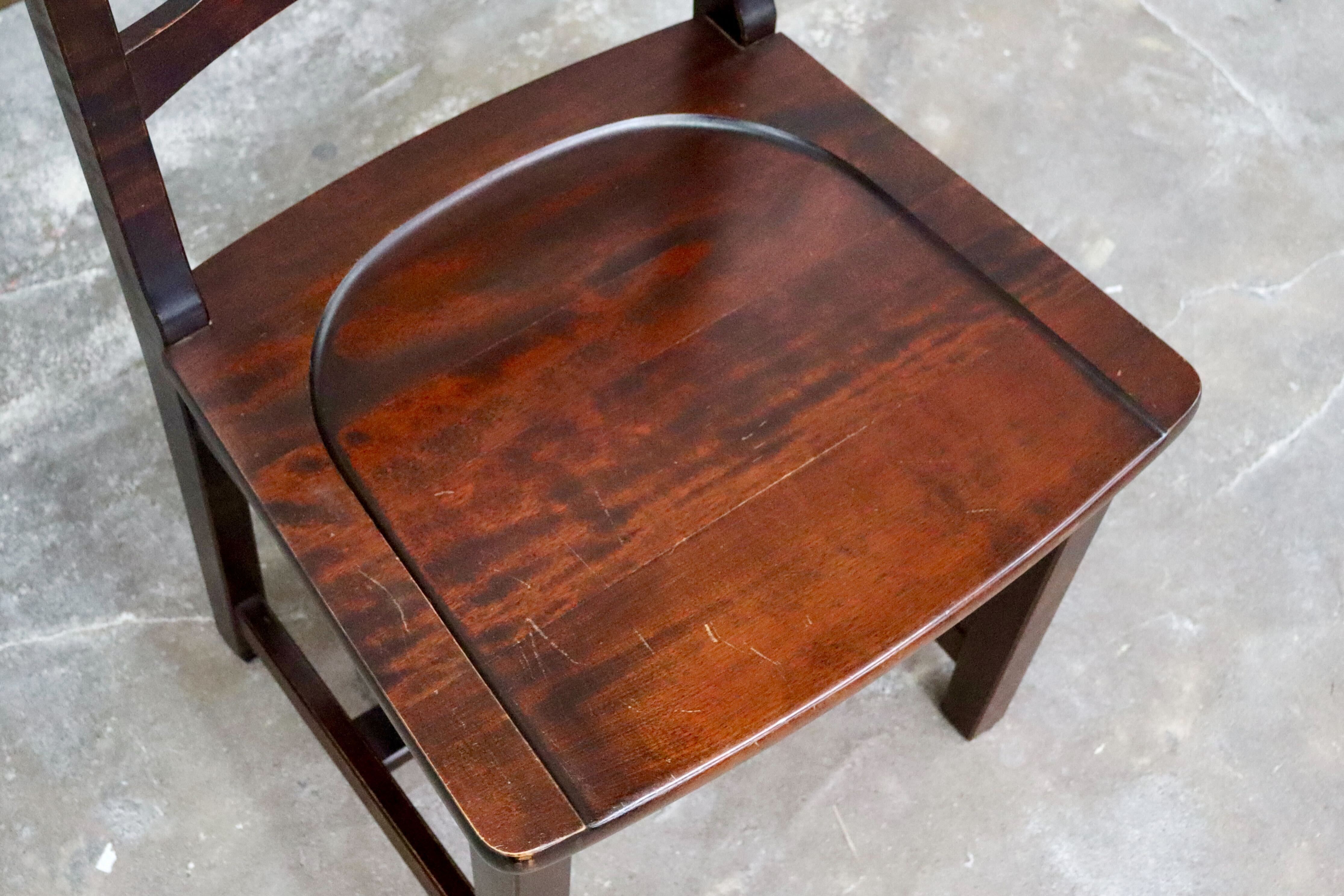 GMIH461A○北海道民芸家具 ダイニングチェア ラダーバックチェア アームレスチェア 椅子 木製 無垢材 樺材 国産家具