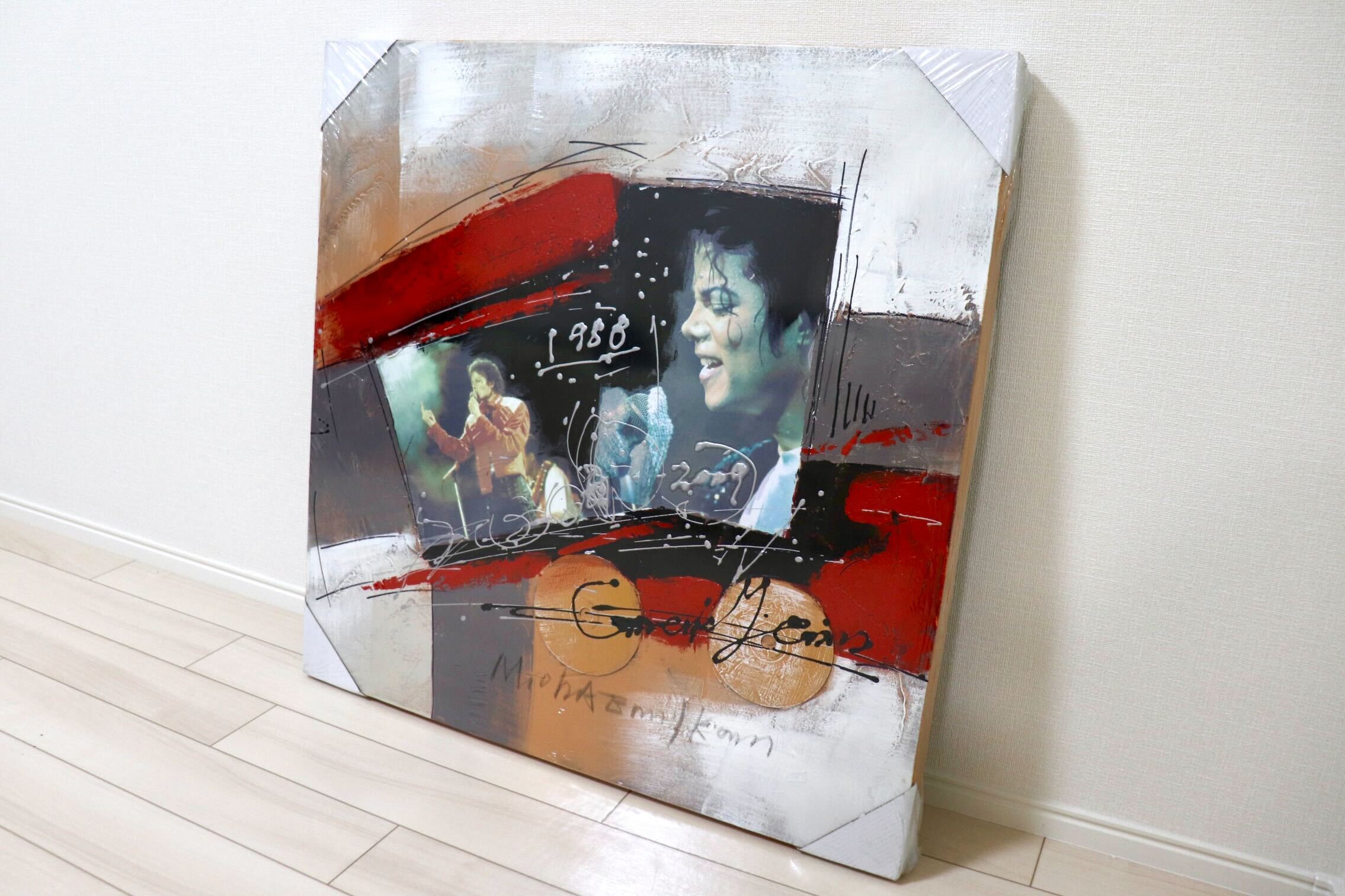 GMIK749B○マイケル・ジャクソン アートパネル 大型 インテリアボード コラージュアート