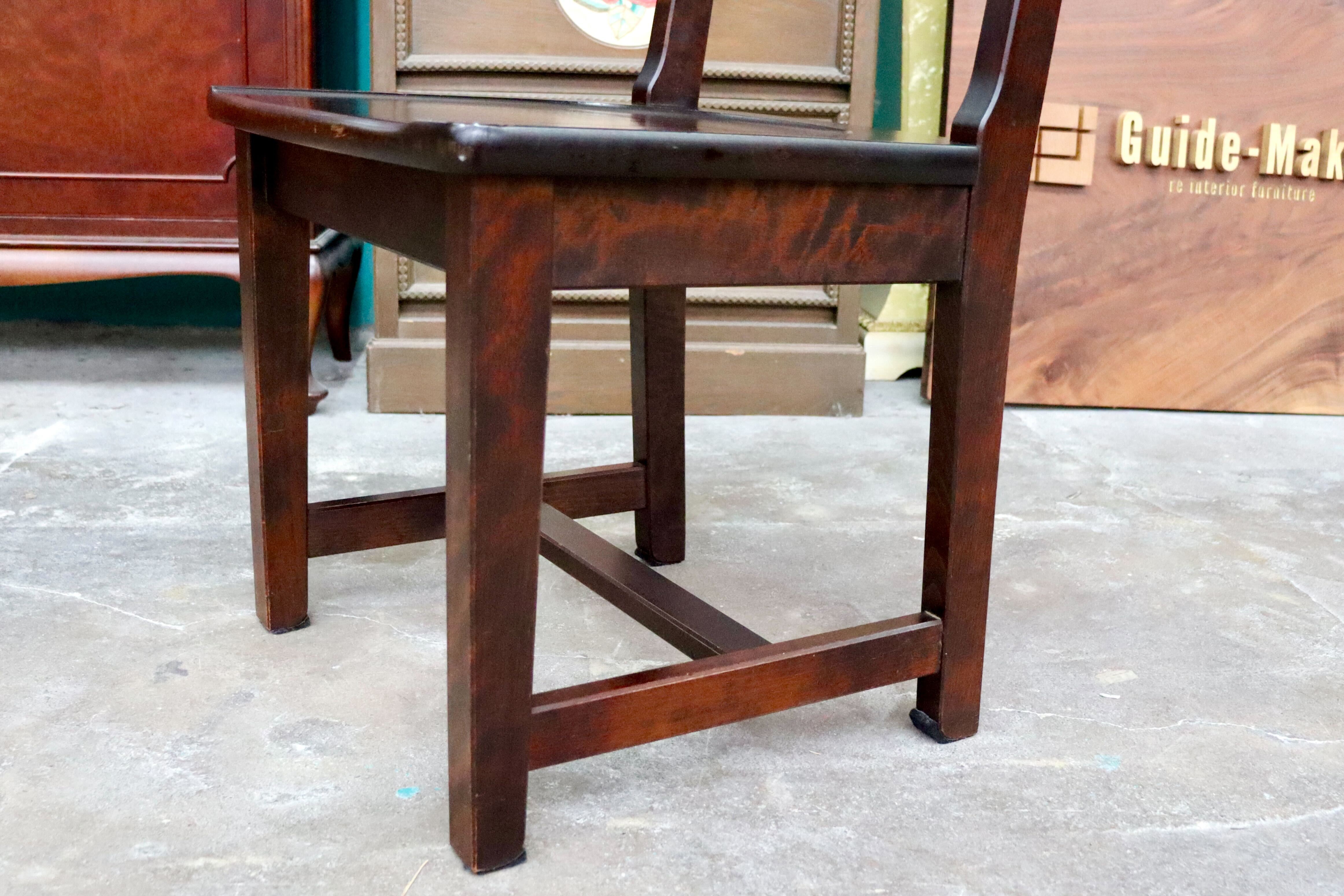 GMIH461A○北海道民芸家具 ダイニングチェア ラダーバックチェア アームレスチェア 椅子 木製 無垢材 樺材 国産家具