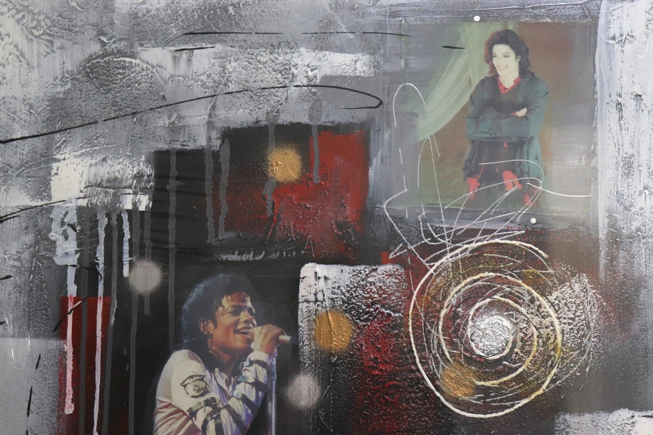 GMIK749I◯マイケル・ジャクソン アートパネル 大型 インテリアボード コラージュアート