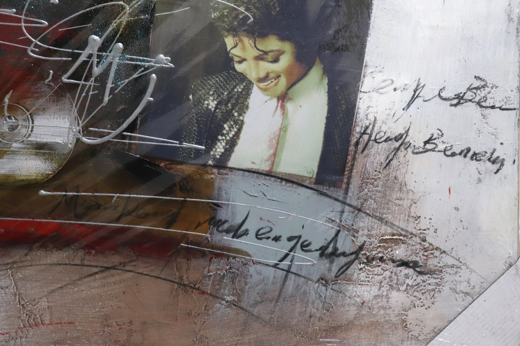 GMIK749K◯マイケル・ジャクソン アートパネル 大型 インテリアボード コラージュアート