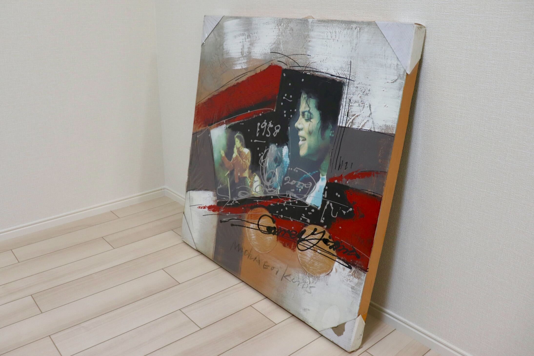 GMIK749H○マイケル・ジャクソン アートパネル 大型 インテリアボード コラージュアート