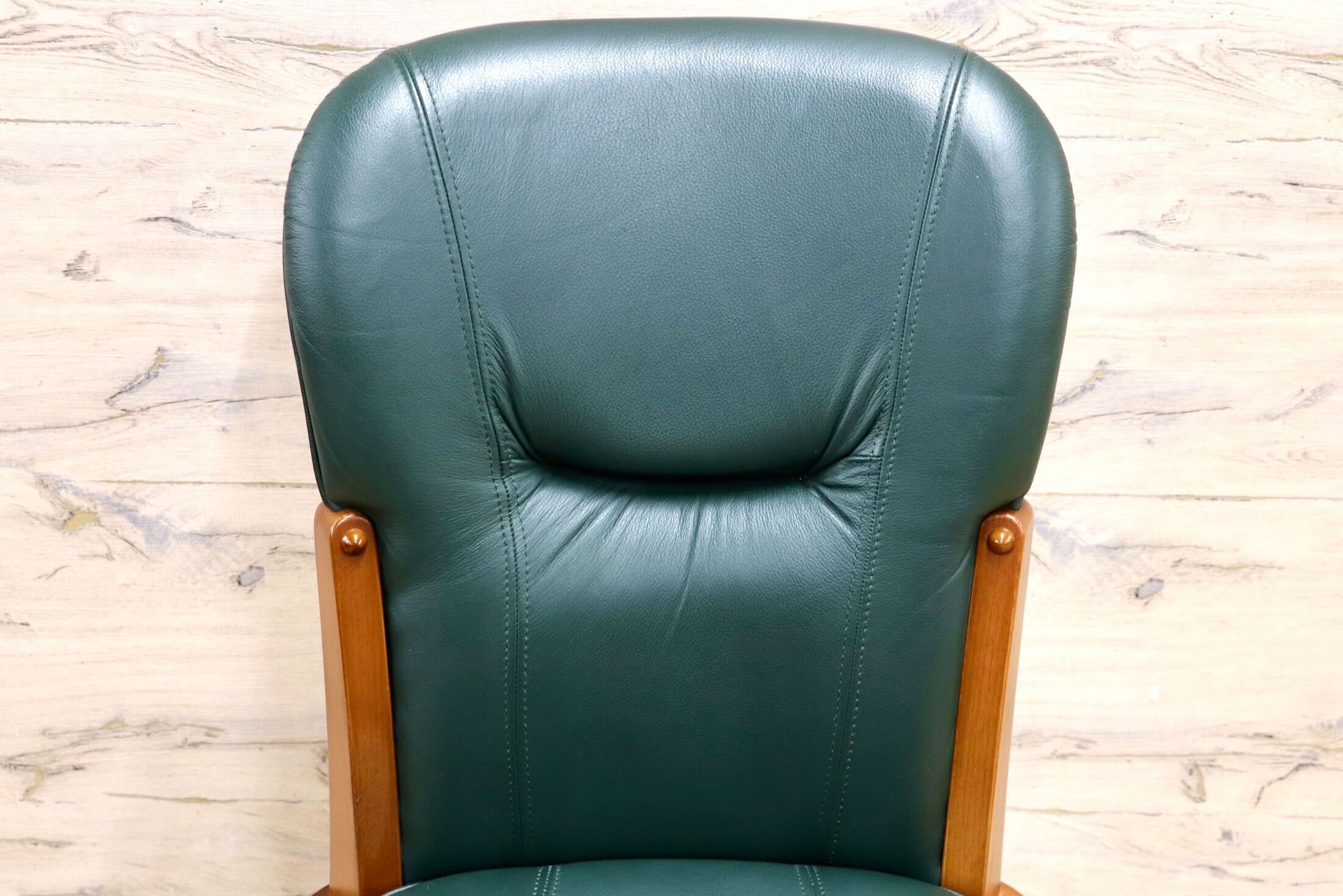 GMIS521A○NAGANO INTERIOR / ナガノインテリア 回転椅子 回転チェア キャスター チェア ダイニングチェア 本革