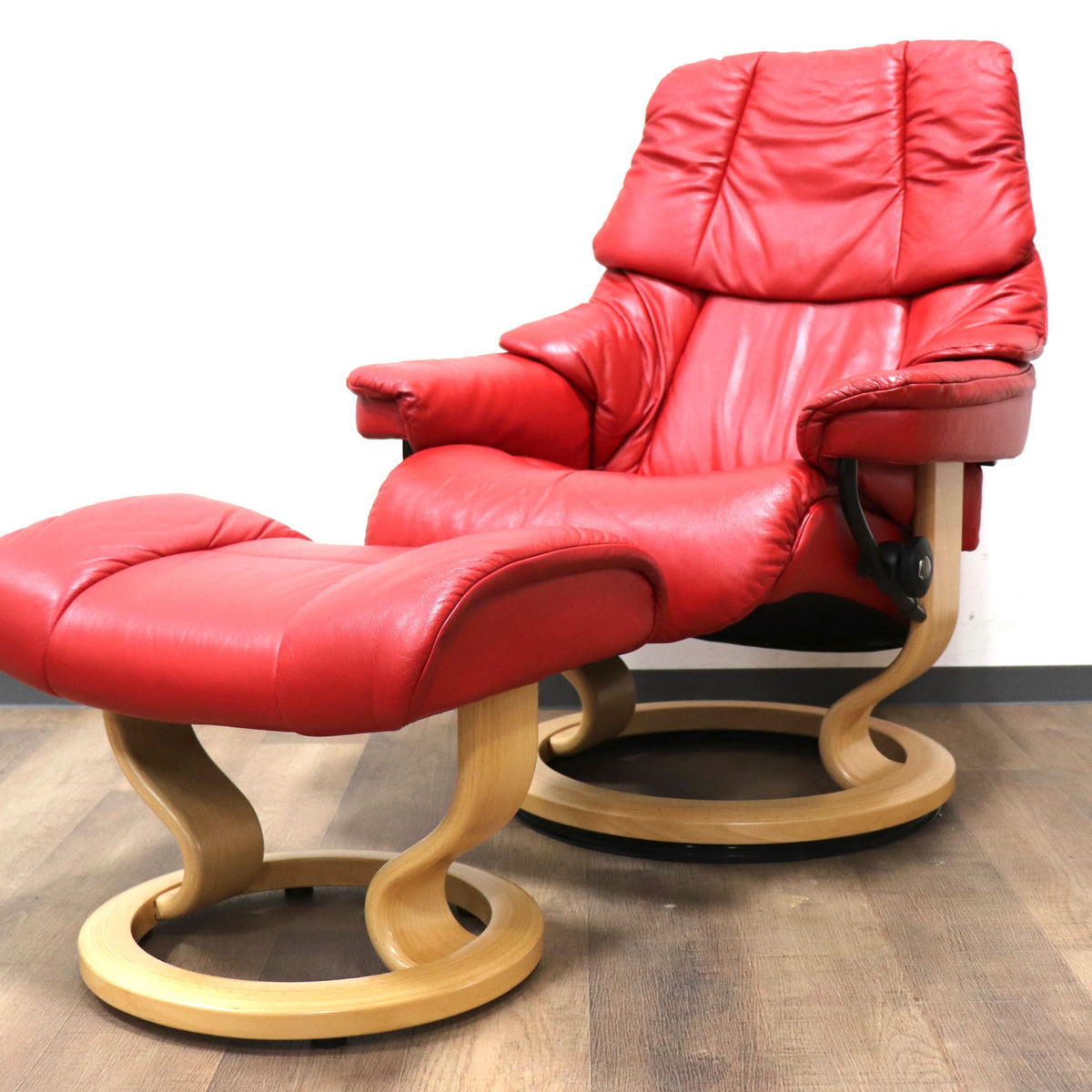 T708) EKORNES エコーネス Reno レノ 本革 Sサイズ ストレスチェア+ 