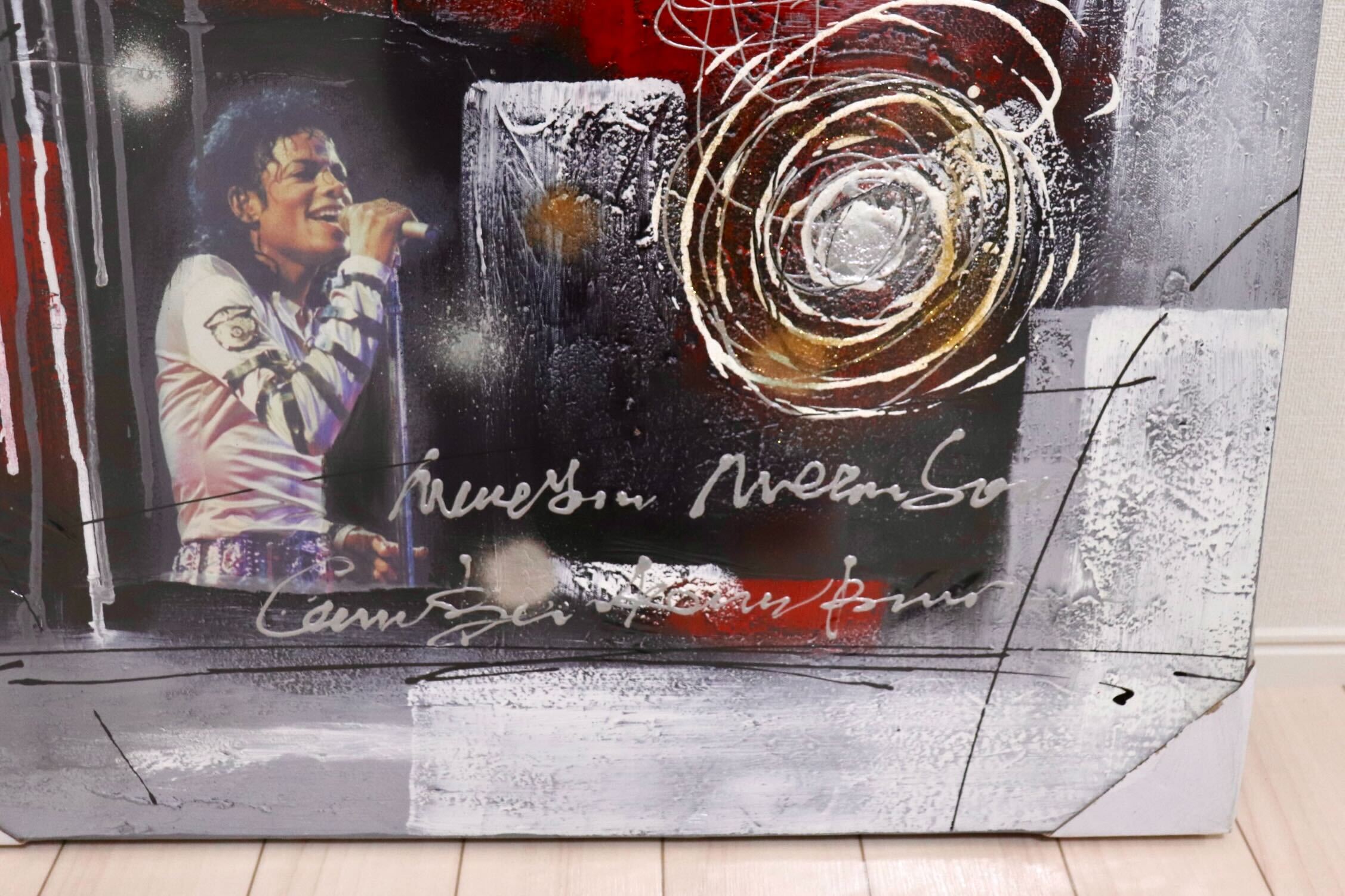 GMIK749L◯マイケル・ジャクソン アートパネル 大型 インテリアボード コラージュアート