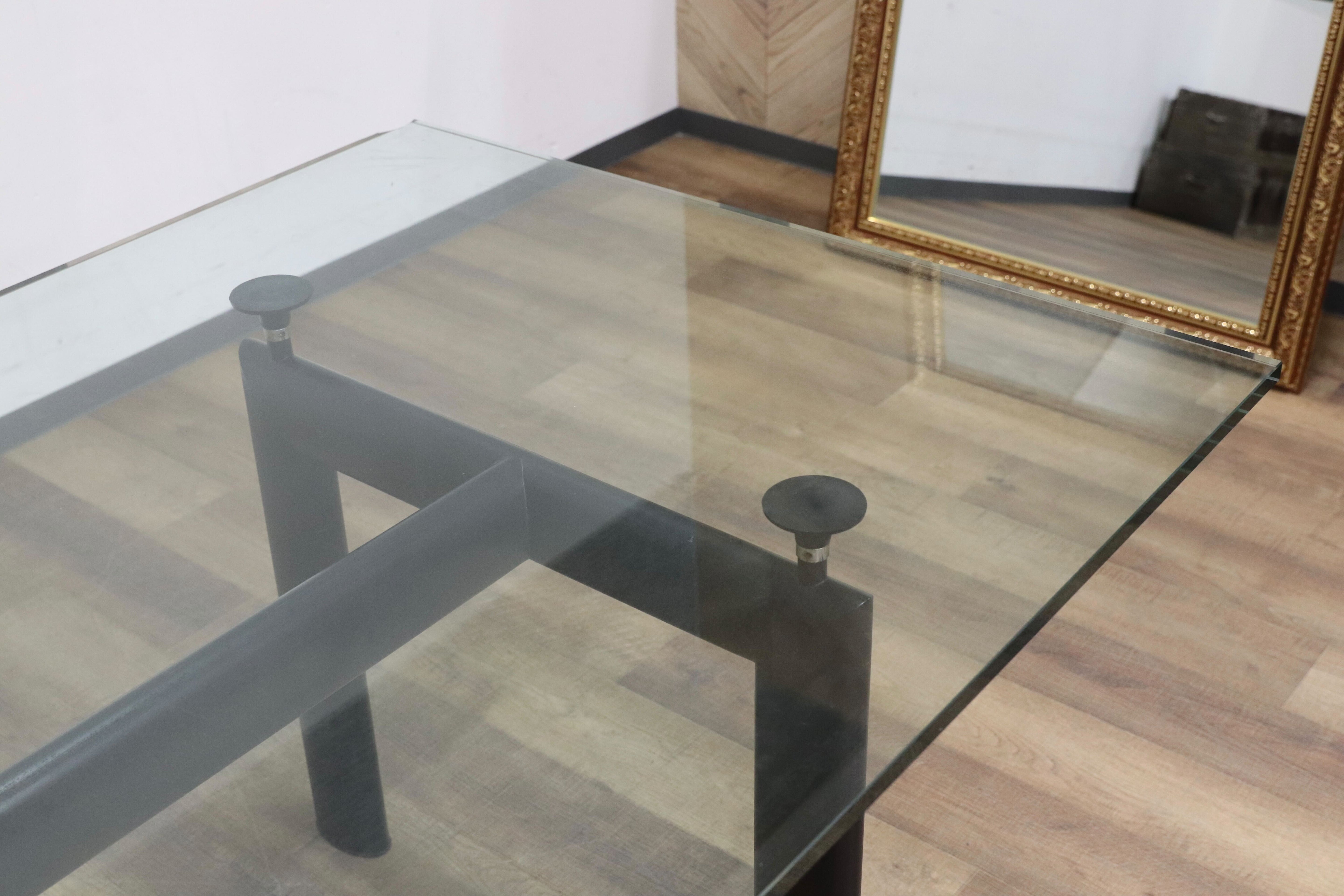 GMHK570○cassina / カッシーナ LC6 ダイニングテーブル ガラステーブル 食卓テーブル 特大 定価約120万 イタリアモダン ル・コルビュジェ