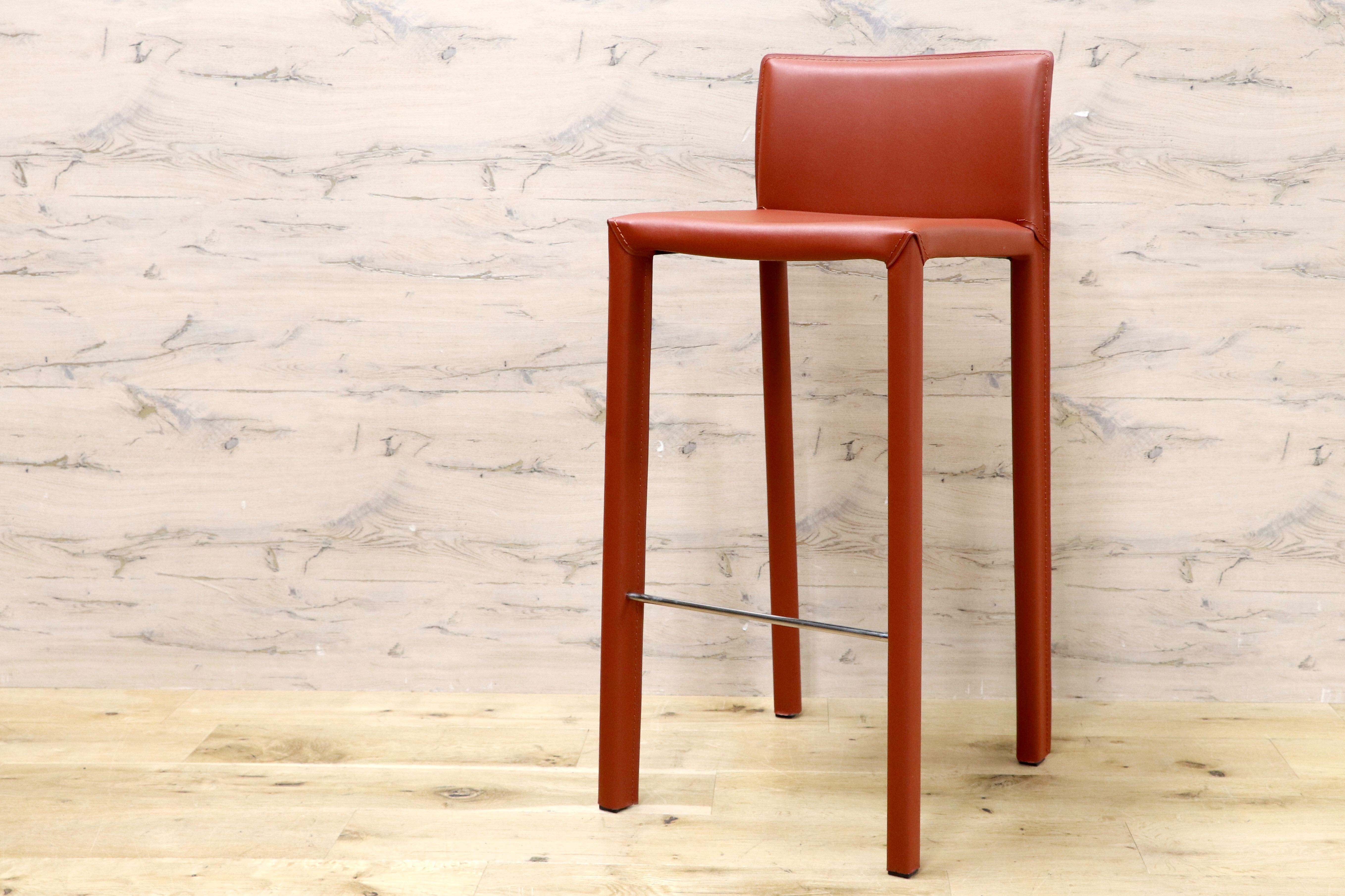 GMHN282A○アダル カウンターチェア ハイチェア バーチェア ハイスツール バースツール リサイクルレザー モダン シンプル 展示品