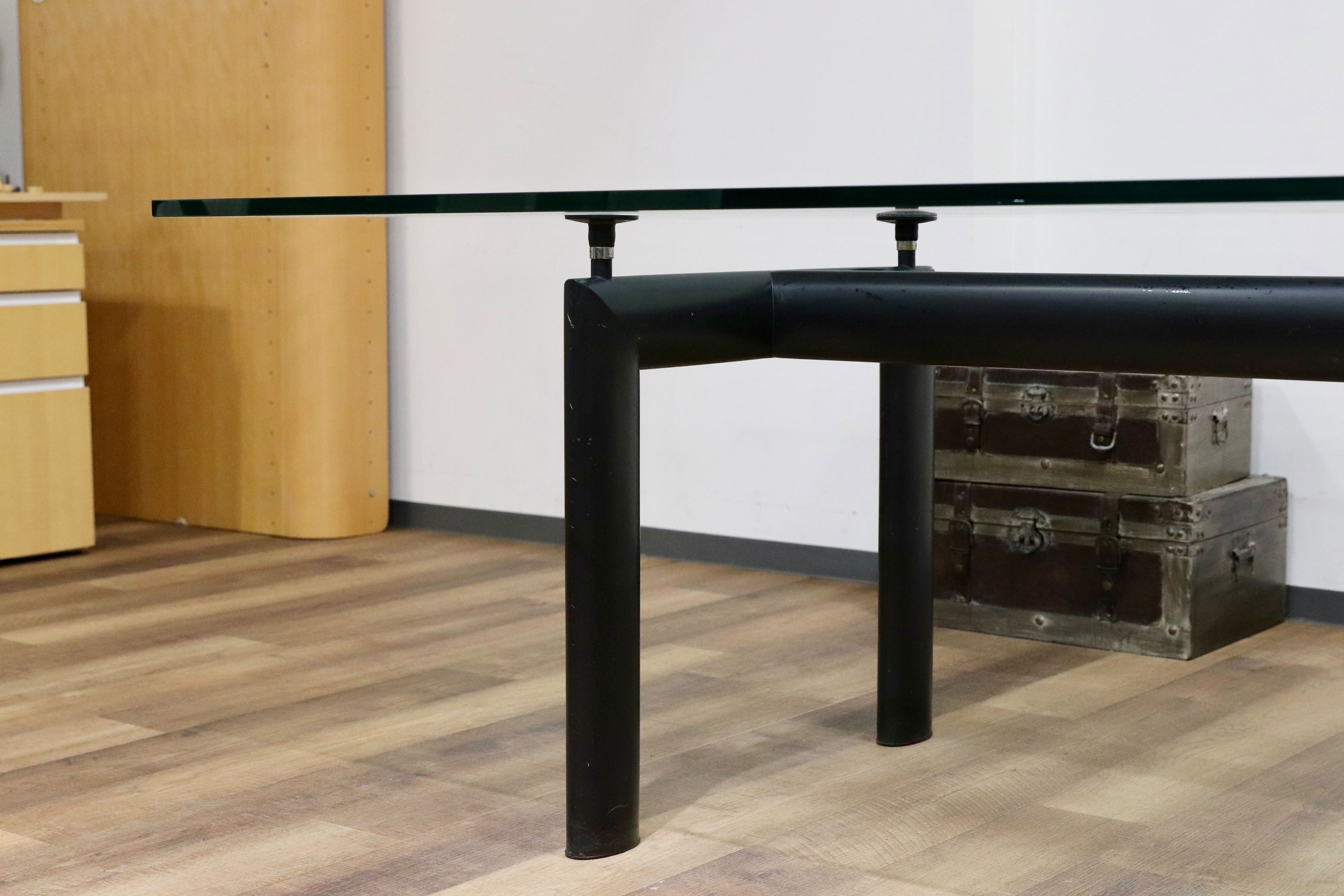 GMHK570○cassina / カッシーナ LC6 ダイニングテーブル ガラステーブル 食卓テーブル 特大 定価約120万 イタリアモダン ル・コルビュジェ