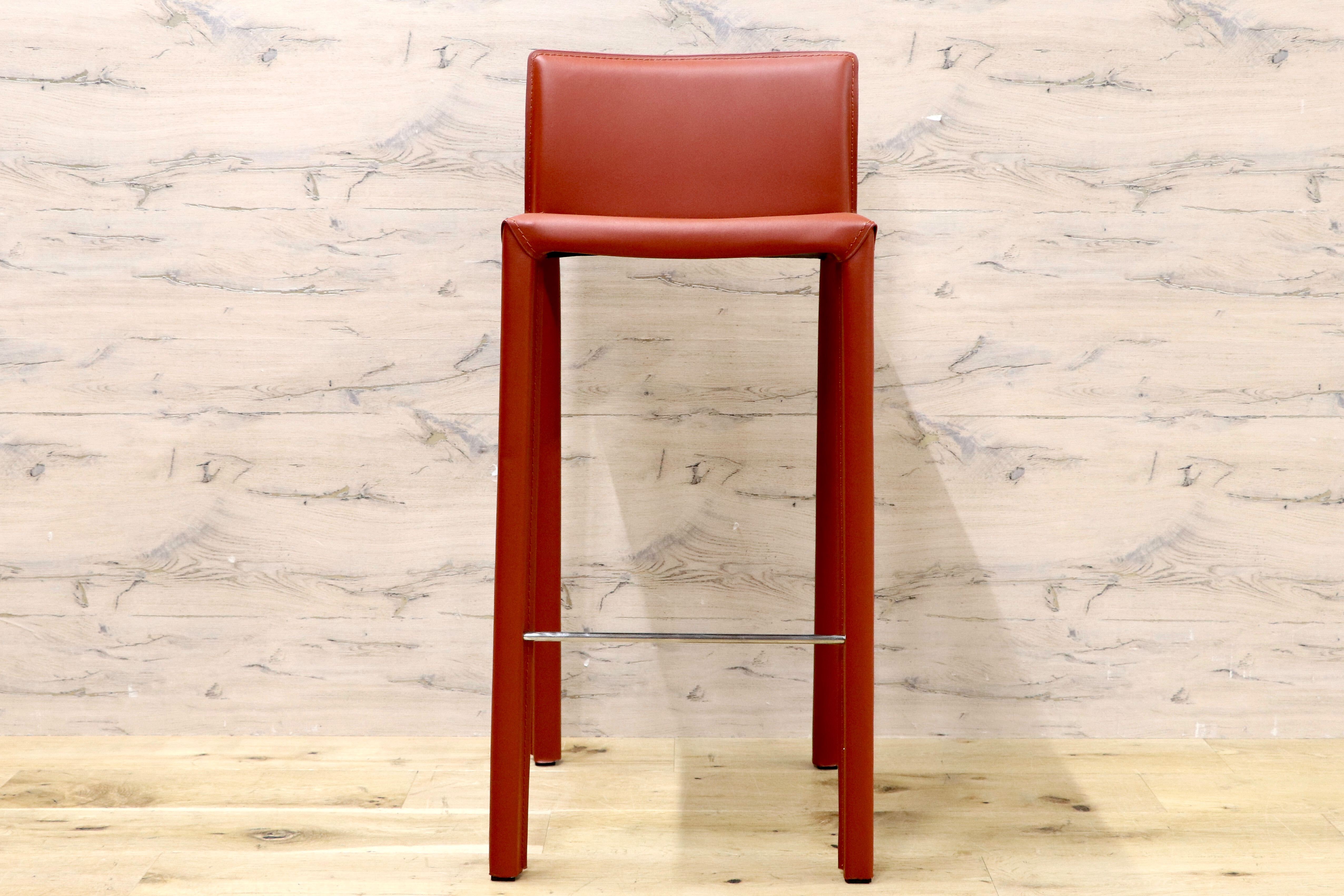 GMHN282A○アダル カウンターチェア ハイチェア バーチェア ハイスツール バースツール リサイクルレザー モダン シンプル 展示品