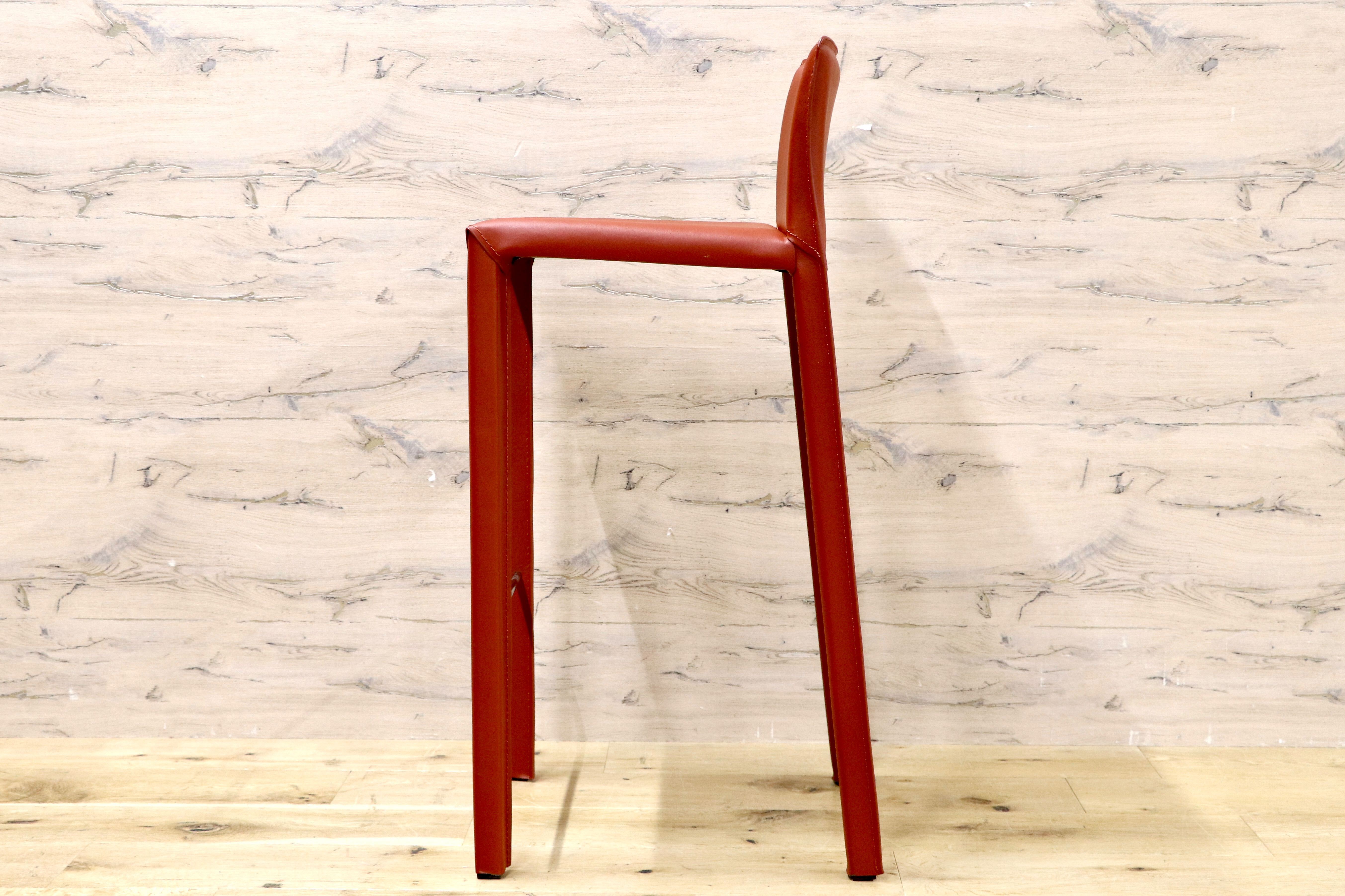 GMHN282A○アダル カウンターチェア ハイチェア バーチェア ハイスツール バースツール リサイクルレザー モダン シンプル 展示品