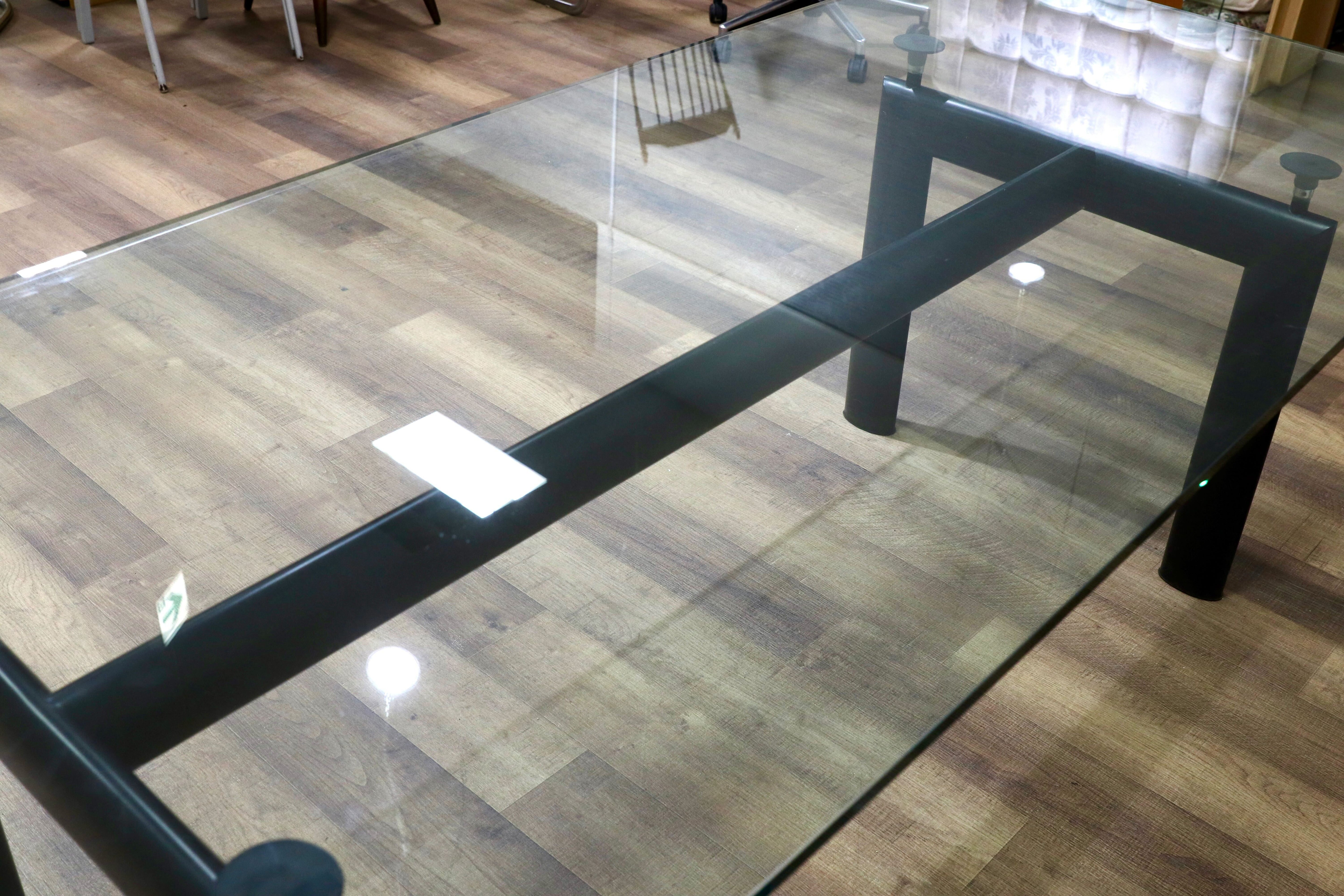 GMHK570○cassina / カッシーナ LC6 ダイニングテーブル ガラステーブル 食卓テーブル 特大 定価約120万 イタリアモダン ル・コルビュジェ