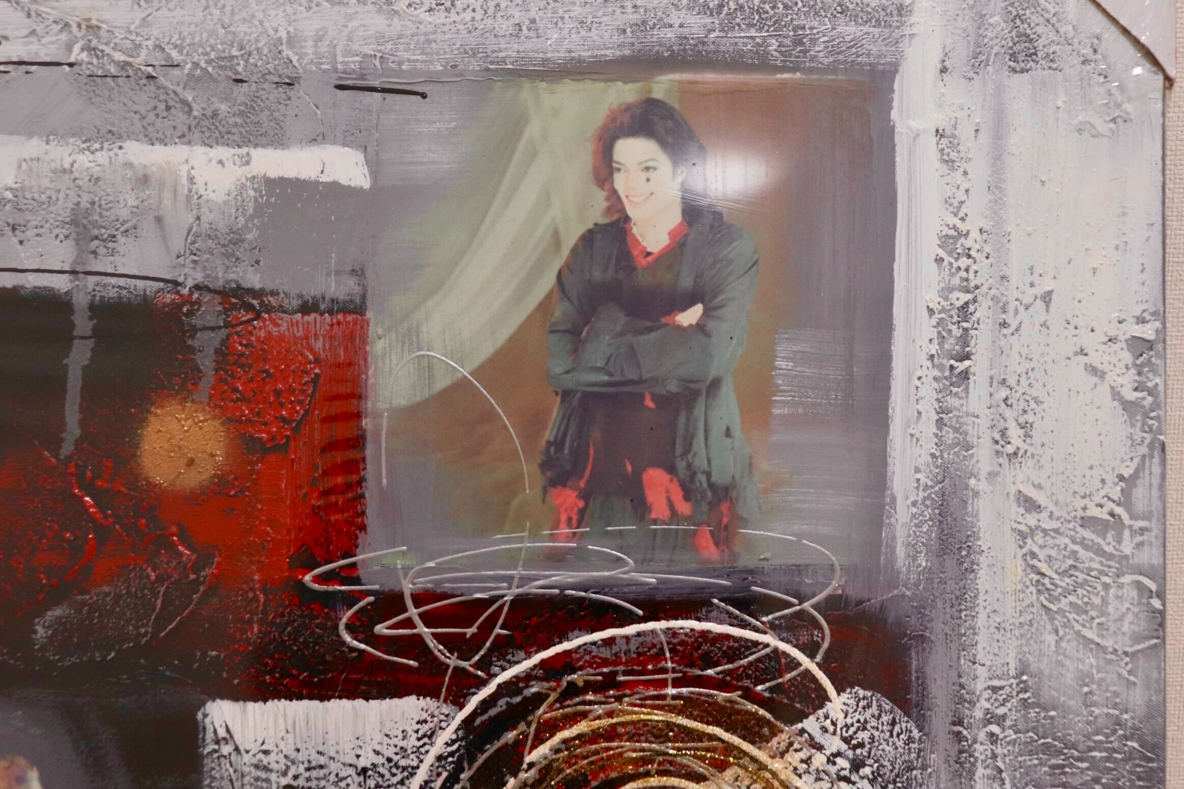 GMIK749N◯マイケル・ジャクソン アートパネル 大型 インテリアボード コラージュアート