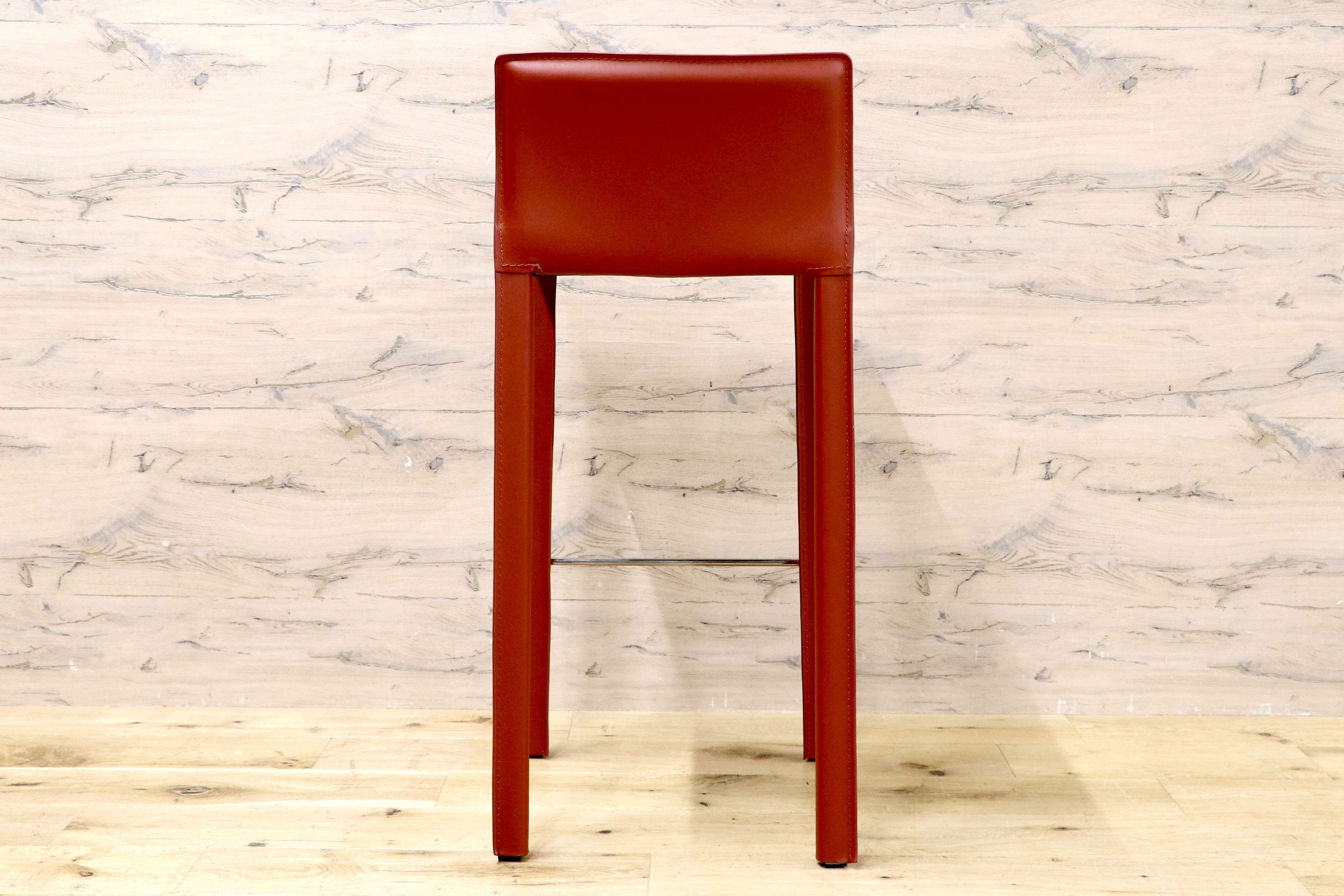 GMHN282A○アダル カウンターチェア ハイチェア バーチェア ハイスツール バースツール リサイクルレザー モダン シンプル 展示品