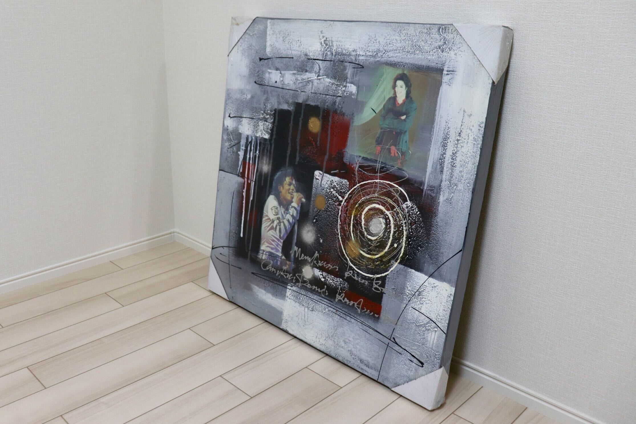 GMIK749P◯マイケル・ジャクソン アートパネル 大型 インテリアボード コラージュアート