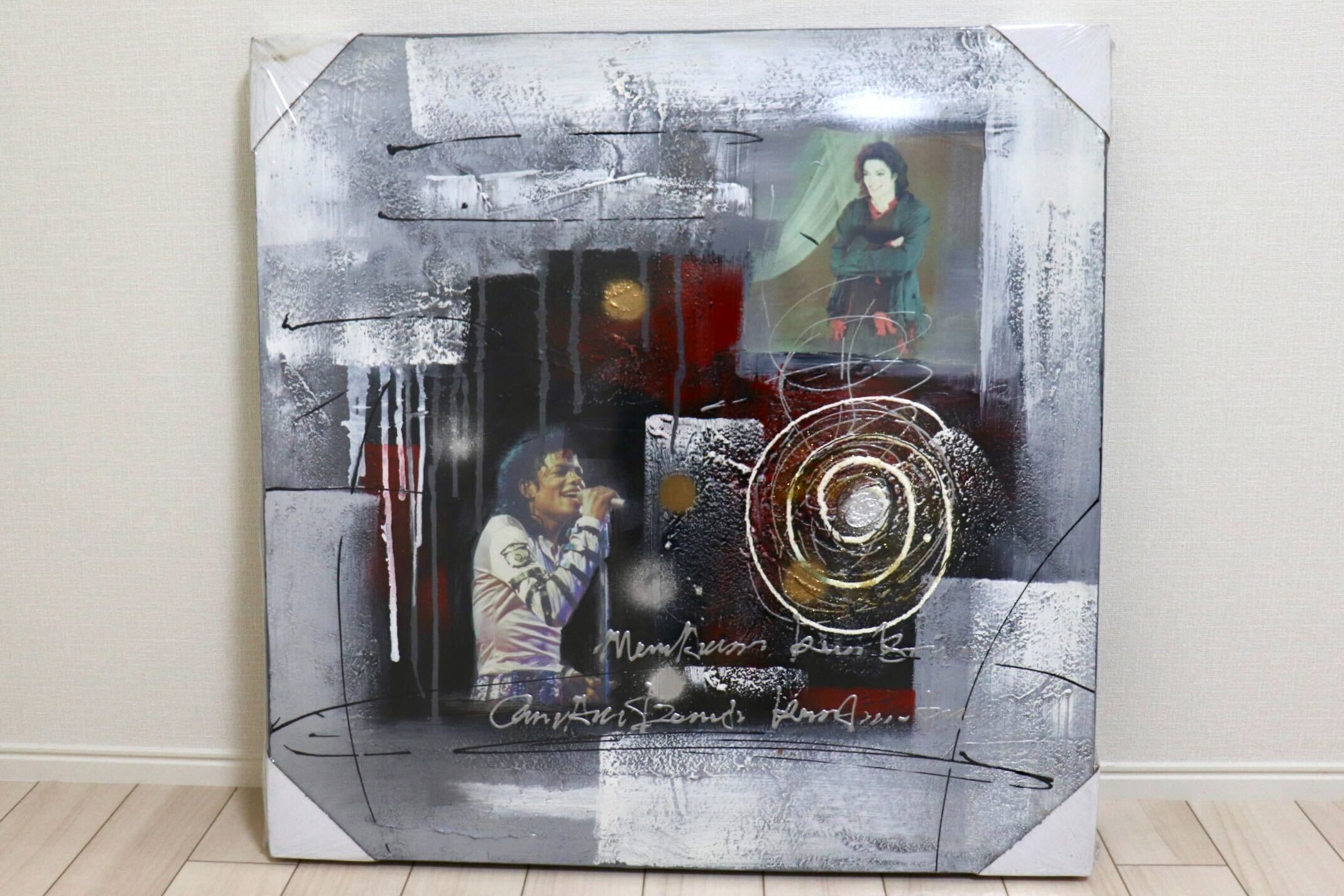 GMIK749P◯マイケル・ジャクソン アートパネル 大型 インテリアボード コラージュアート