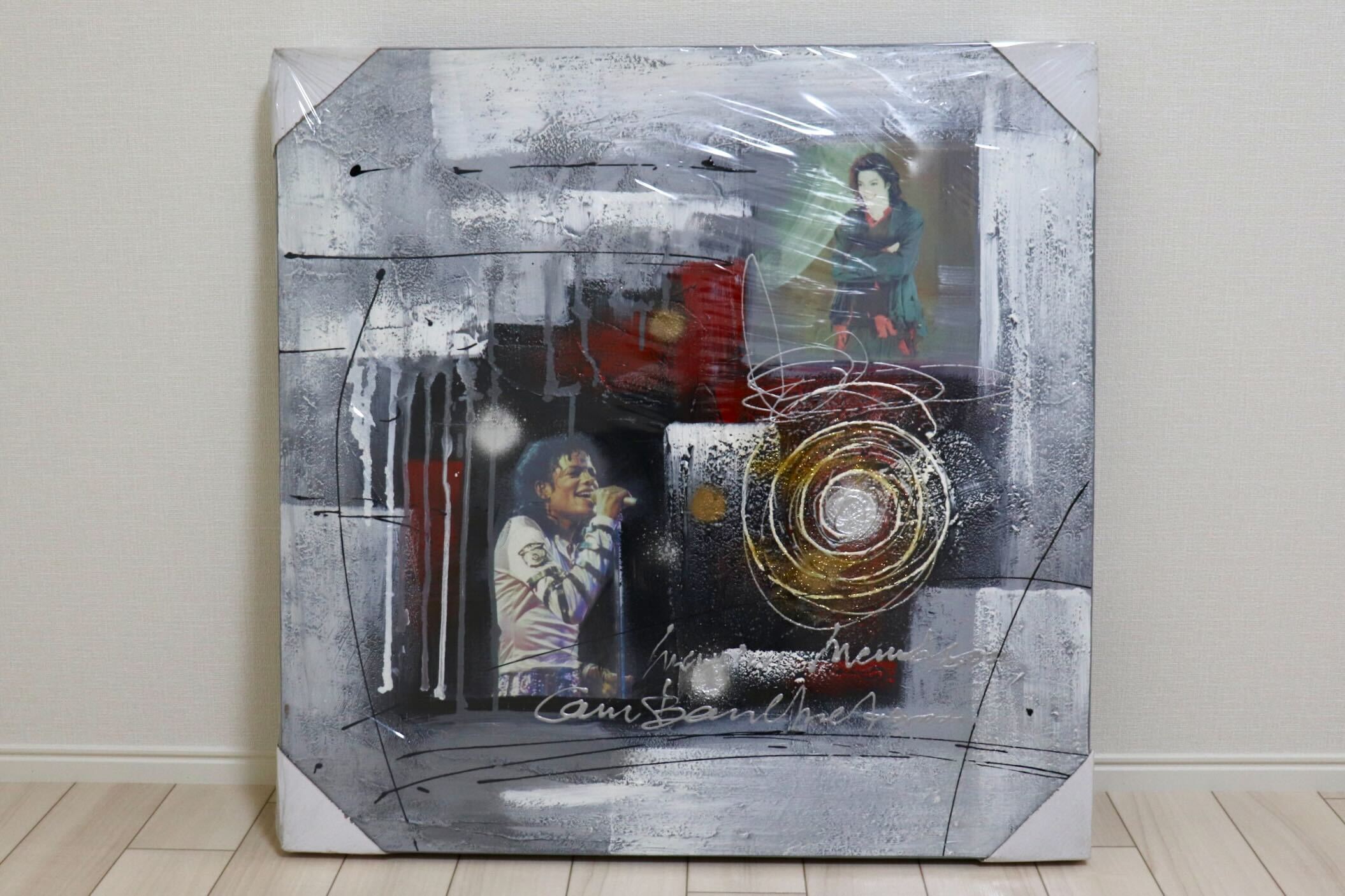 GMIK749Q◯マイケル・ジャクソン アートパネル 大型 インテリアボード コラージュアート