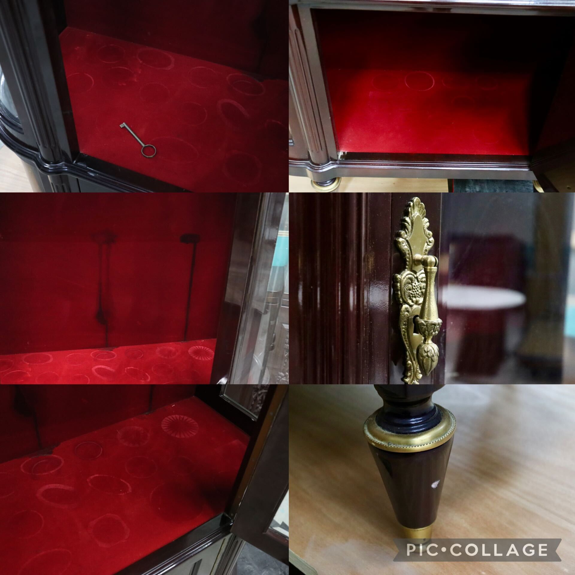 GMIK505○初音の家具 キュリオケース 飾り棚 キャビネット コレクションボード ヨーロピアン クラシック アンティーク 田中家具製作所