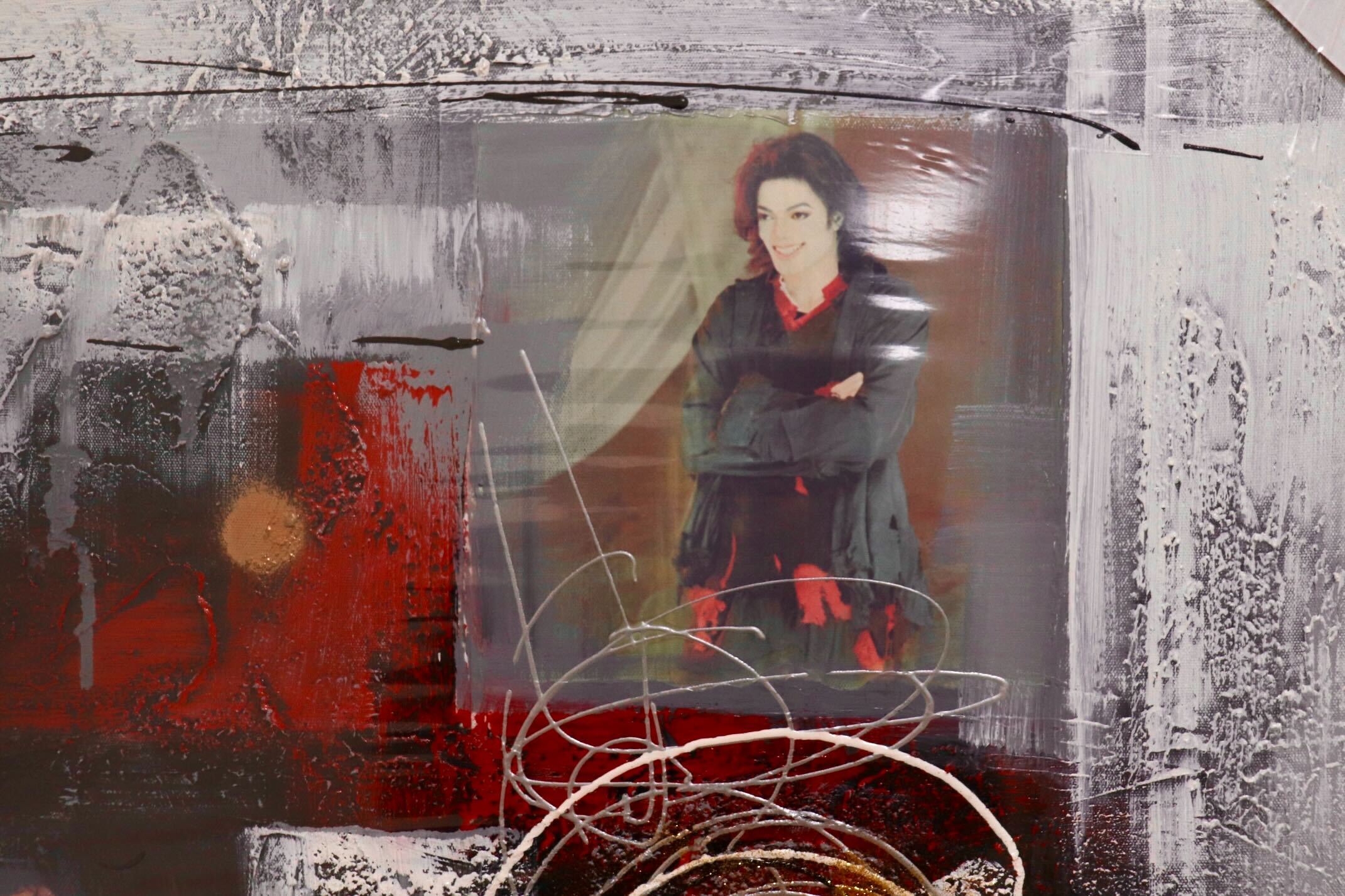 GMIK749S◯マイケル・ジャクソン アートパネル 大型 インテリアボード コラージュアート