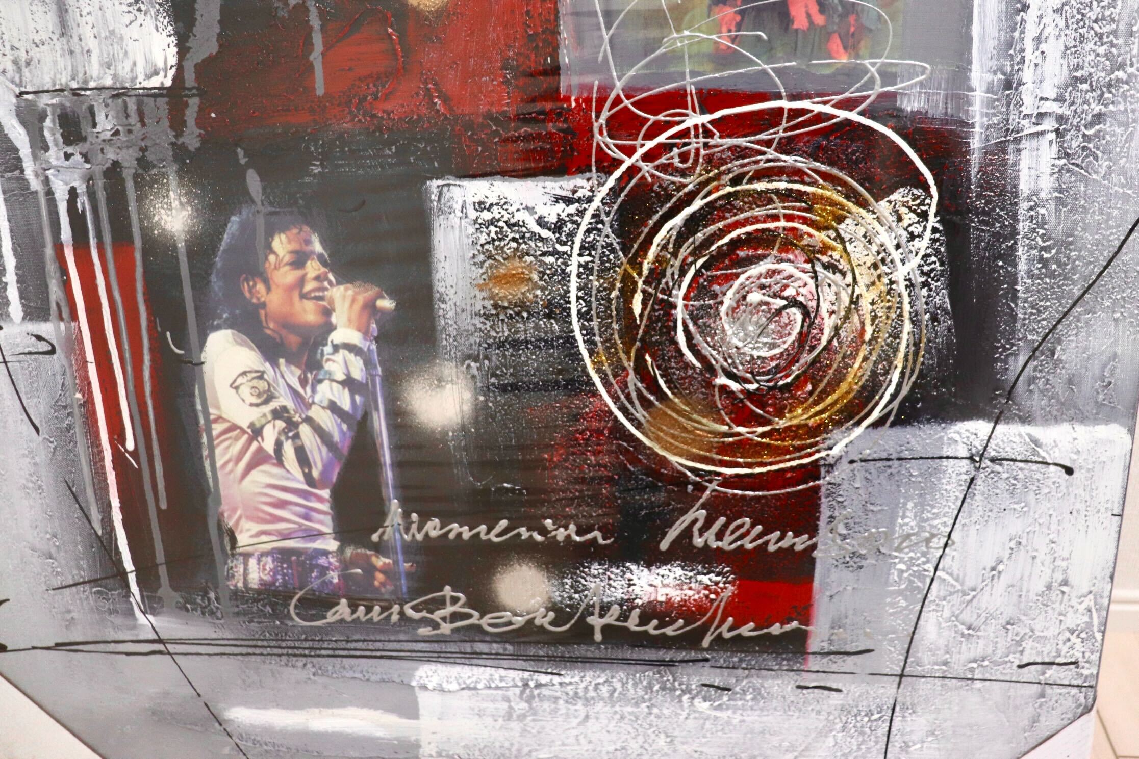 GMIK749S◯マイケル・ジャクソン アートパネル 大型 インテリアボード コラージュアート