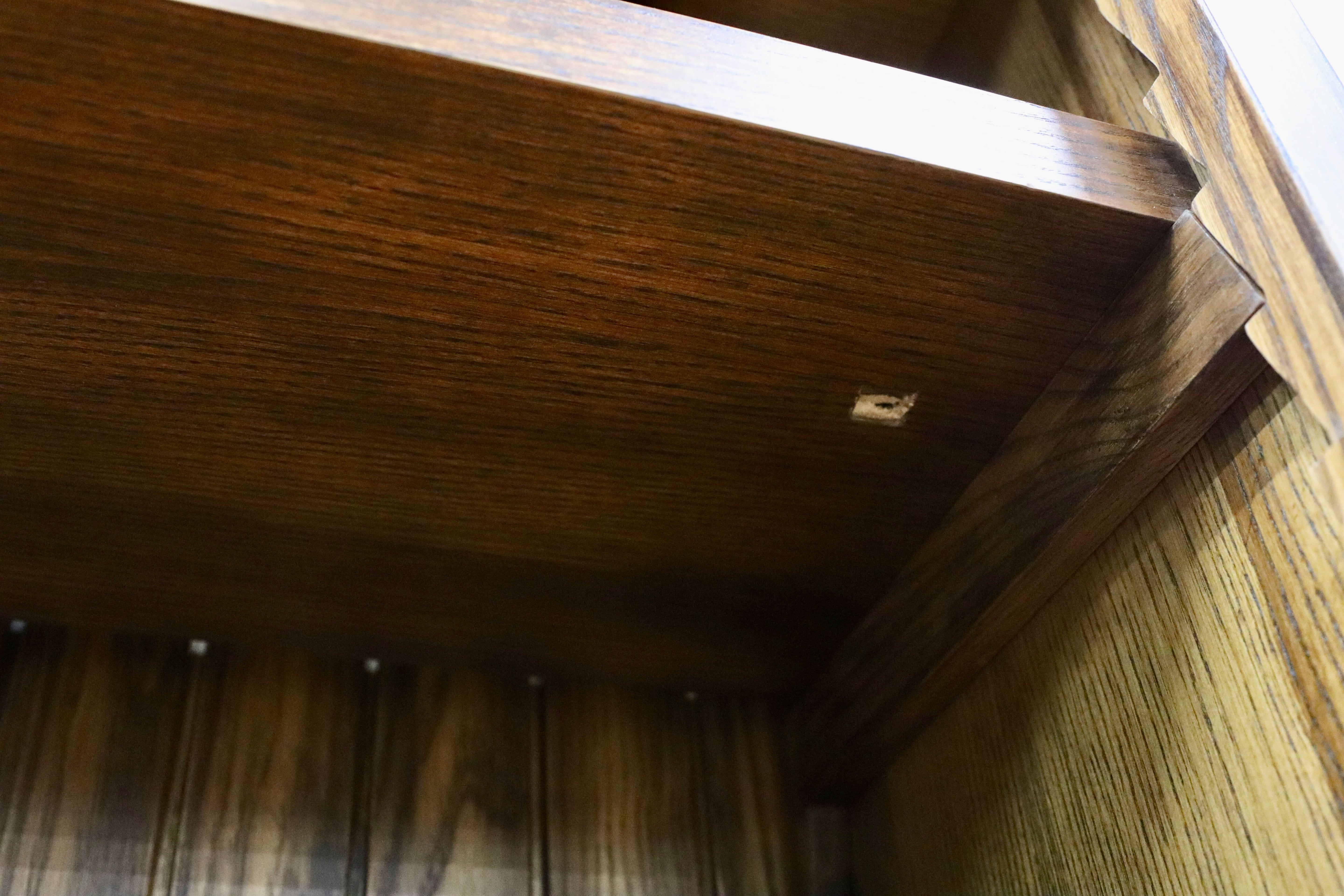 GMIS338A○民芸家具 和風モダン オープンシェルフ ラック ブックシェルフ 楢材 古民家 カフェ 店舗什器