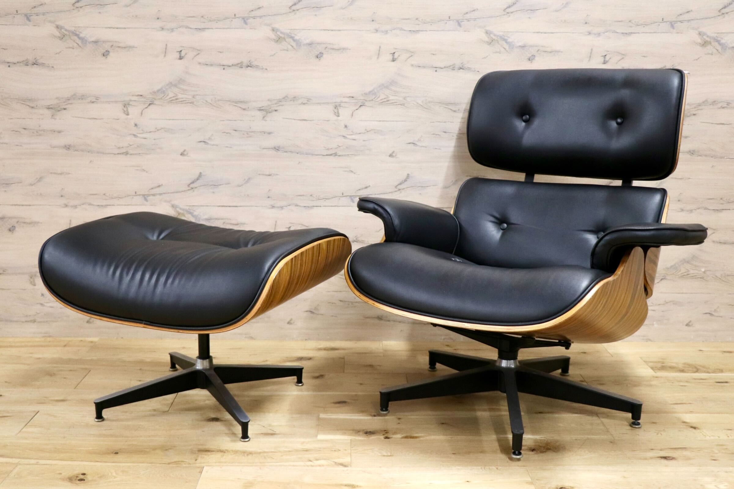 GMJK115◯Eames Lounge Chair イームズ ラウンジチェア&オットマン リプロダクト 合皮 ミッドセンチュリー