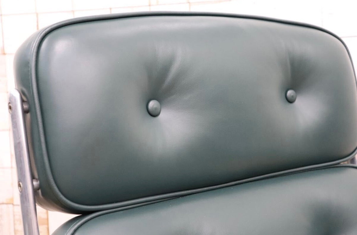 GMJO87G○Herman Miller / ハーマンミラー イームズ エグゼクティブチェア タイムライフチェア 本革 グリーン チャールズ＆レイ 定価約95万