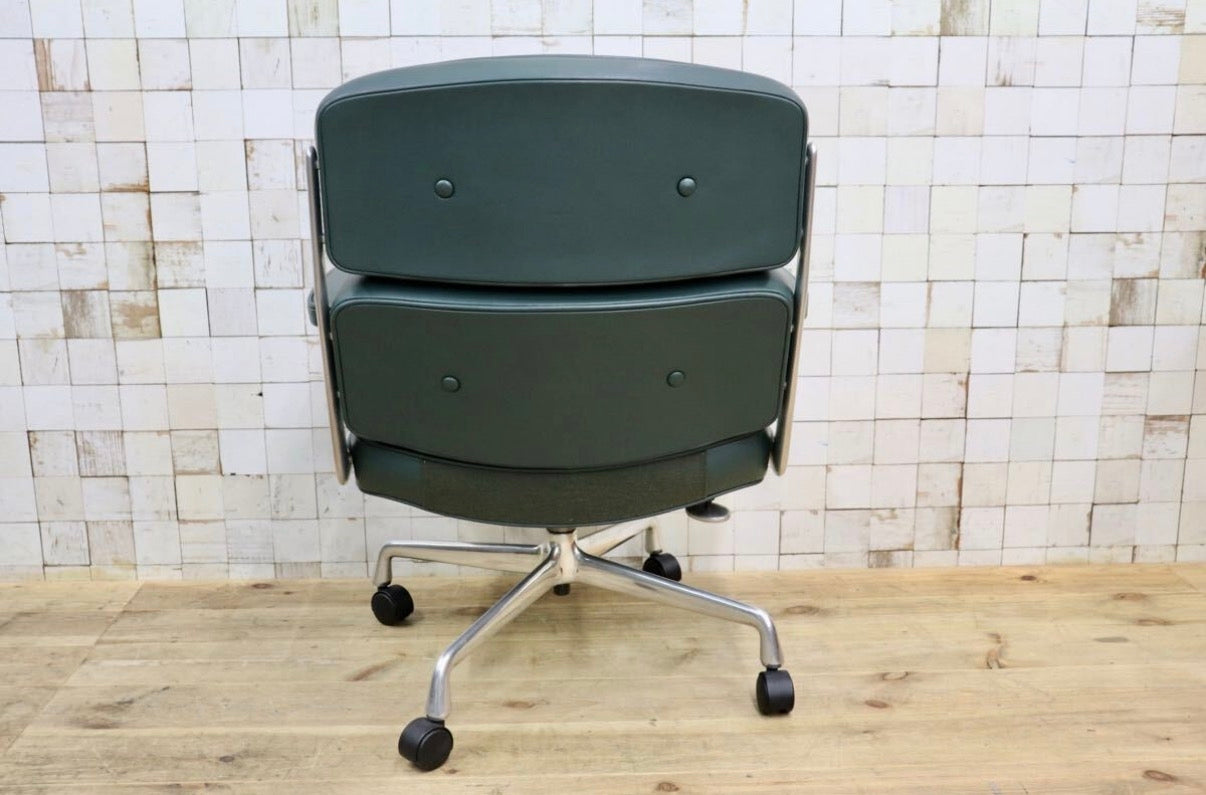 GMJO87G○Herman Miller / ハーマンミラー イームズ エグゼクティブチェア タイムライフチェア 本革 グリーン チャールズ＆レイ 定価約95万