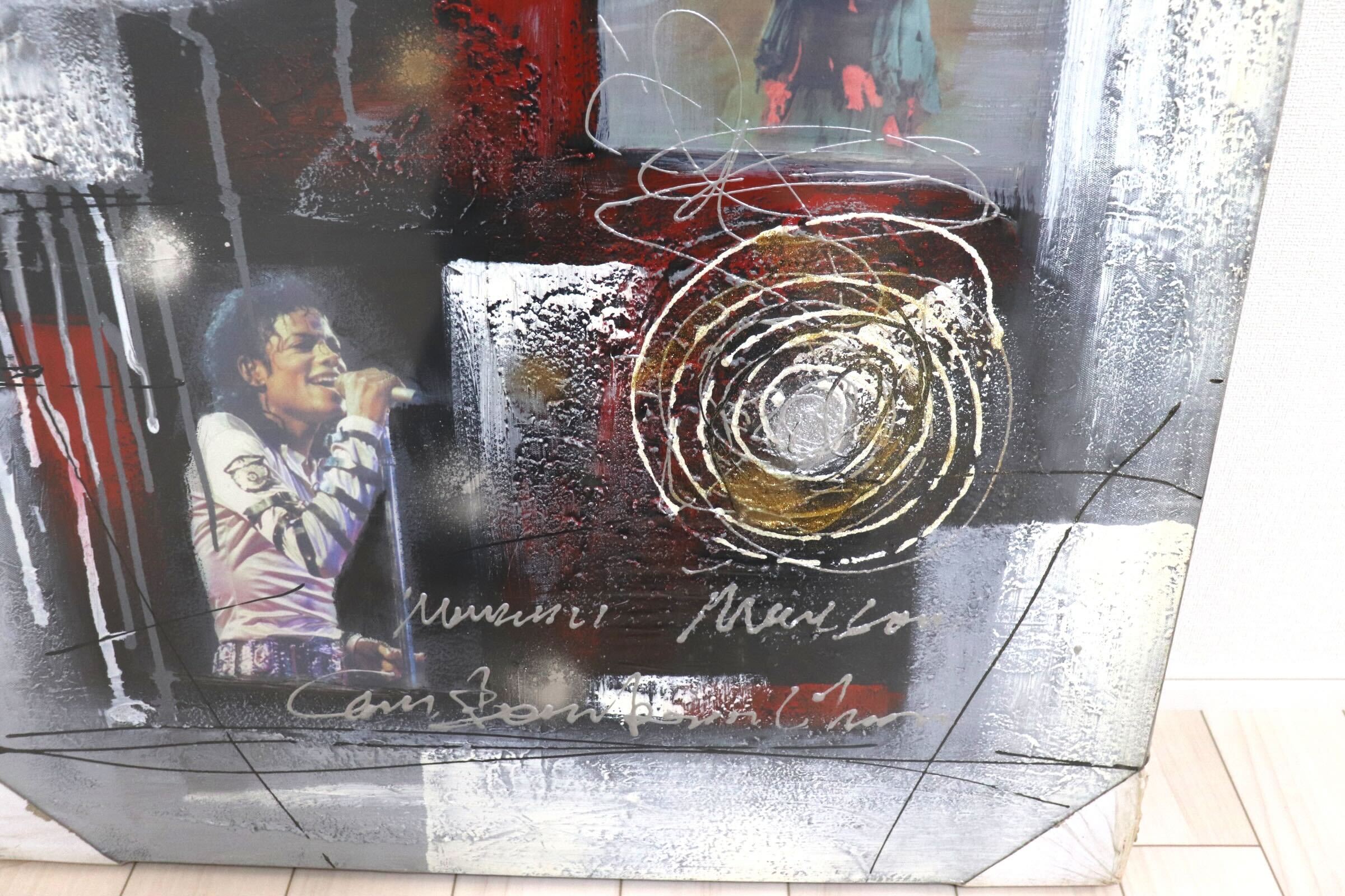 GMIK749T◯マイケル・ジャクソン アートパネル 大型 インテリアボード コラージュアート