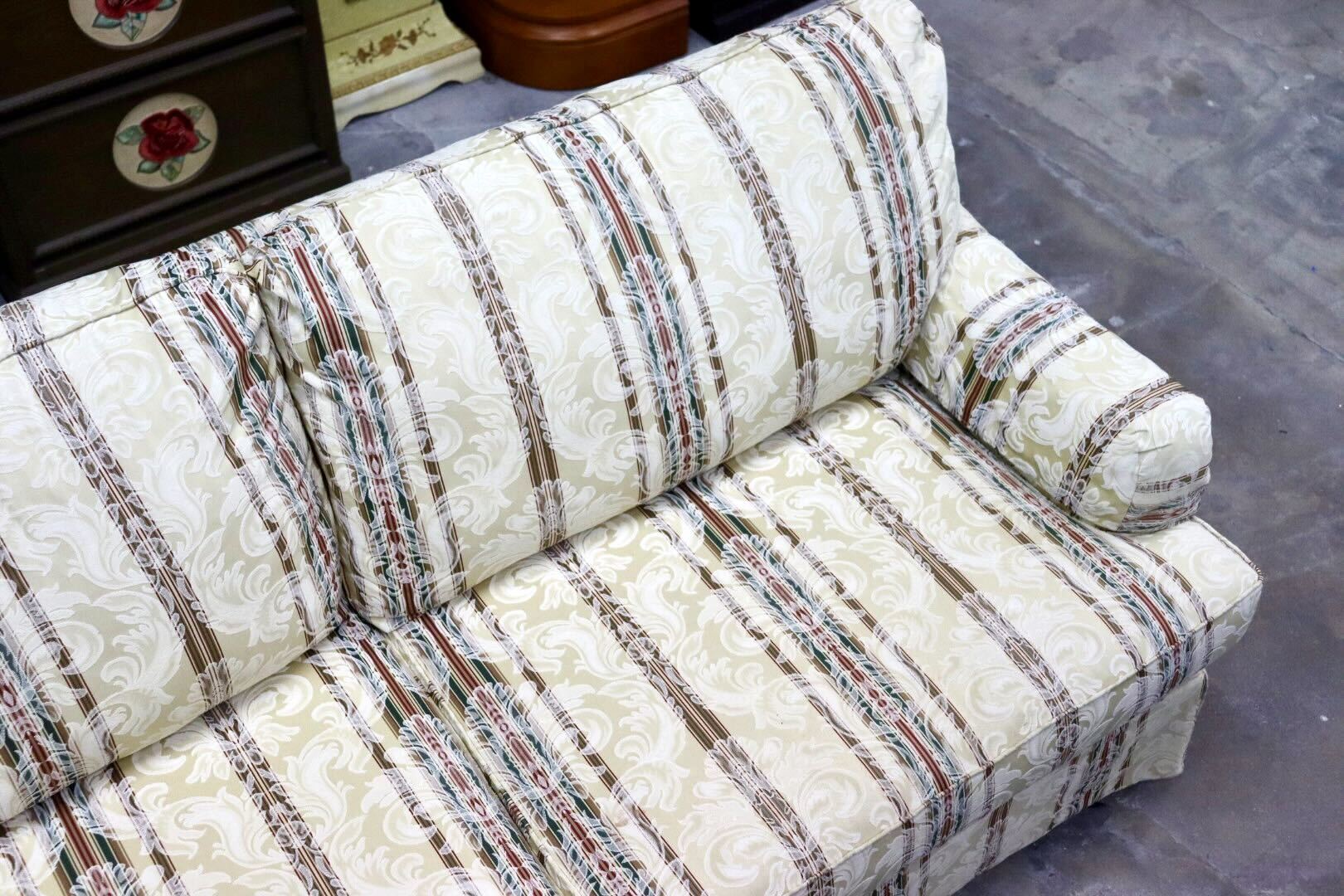 GMIH352○Thomasville / トーマスビル 3人掛けソファ トリプルソファ 長椅子 ファブリック エレガント クラシック