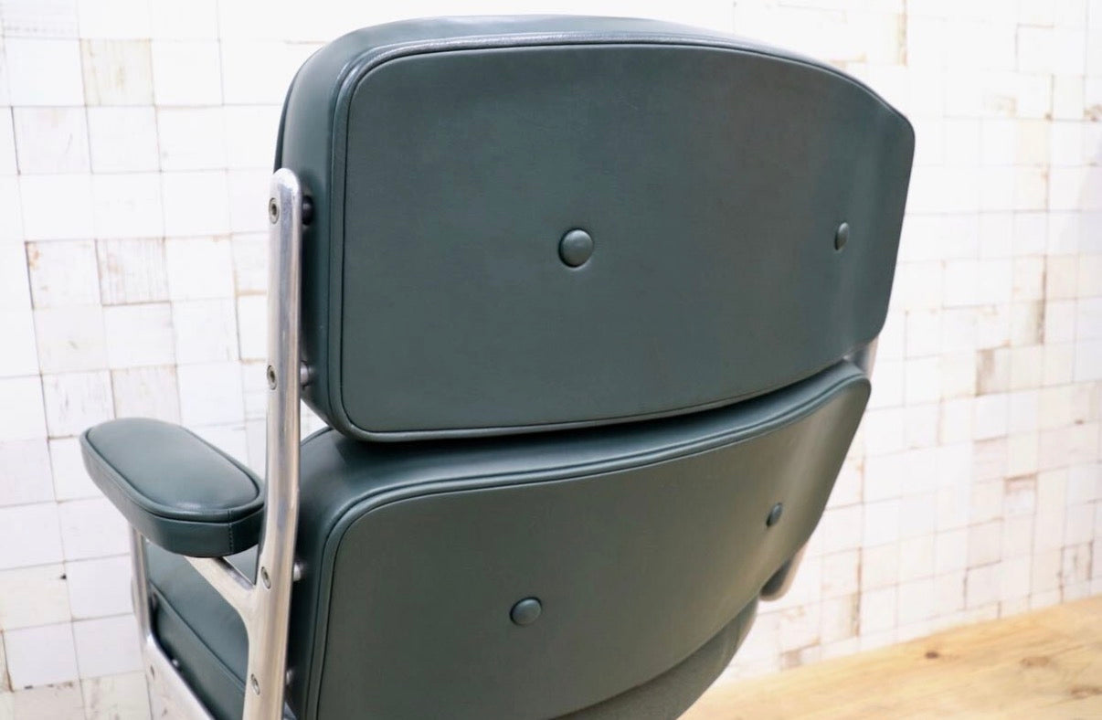 GMJO87H○Herman Miller / ハーマンミラー イームズ エグゼクティブチェア タイムライフチェア 本革 グリーン チャールズ＆レイ 定価約95万