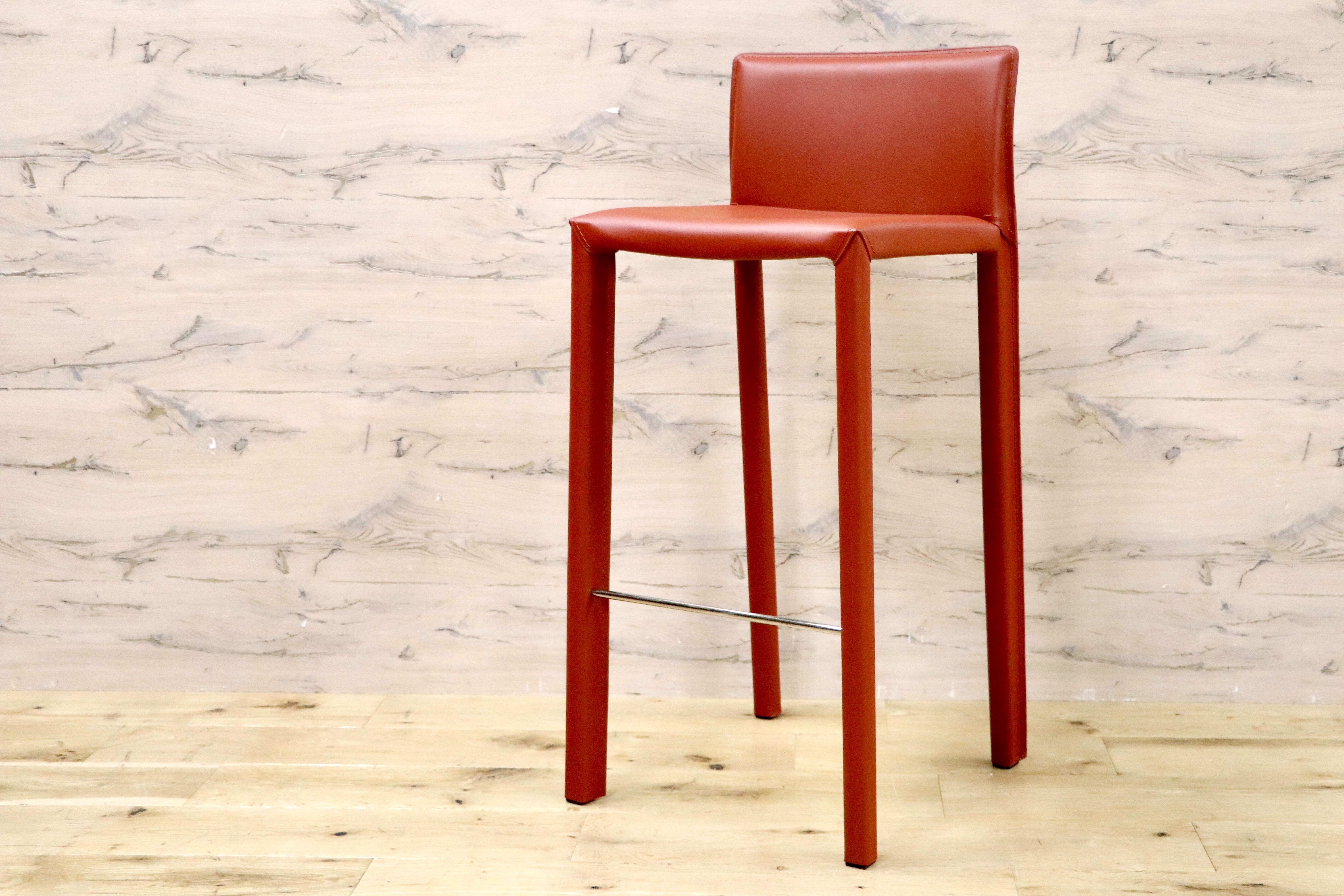 GMHN282B○アダル カウンターチェア ハイチェア バーチェア ハイスツール バースツール リサイクルレザー モダン シンプル 展示品