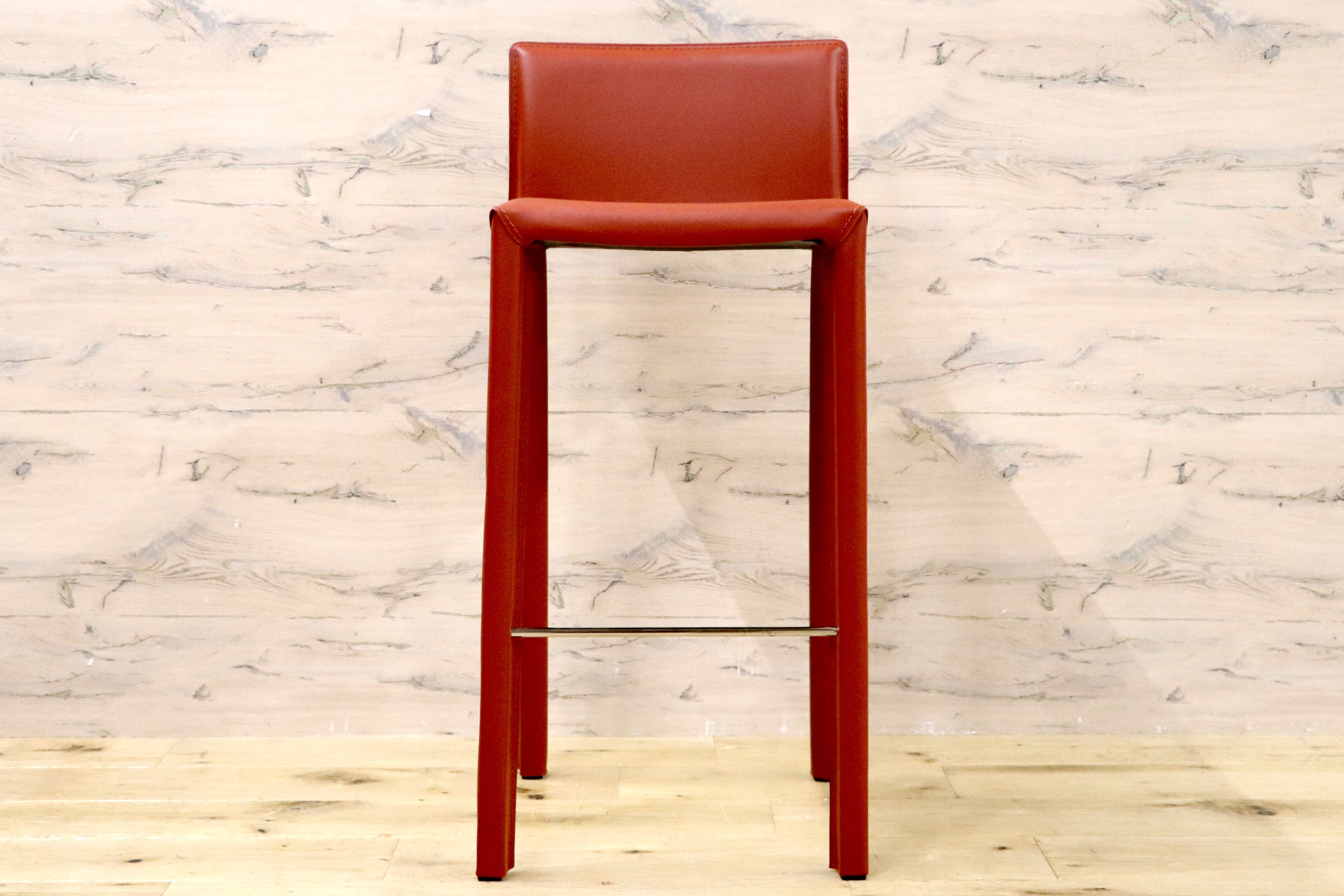 GMHN282B○アダル カウンターチェア ハイチェア バーチェア ハイスツール バースツール リサイクルレザー モダン シンプル 展示品