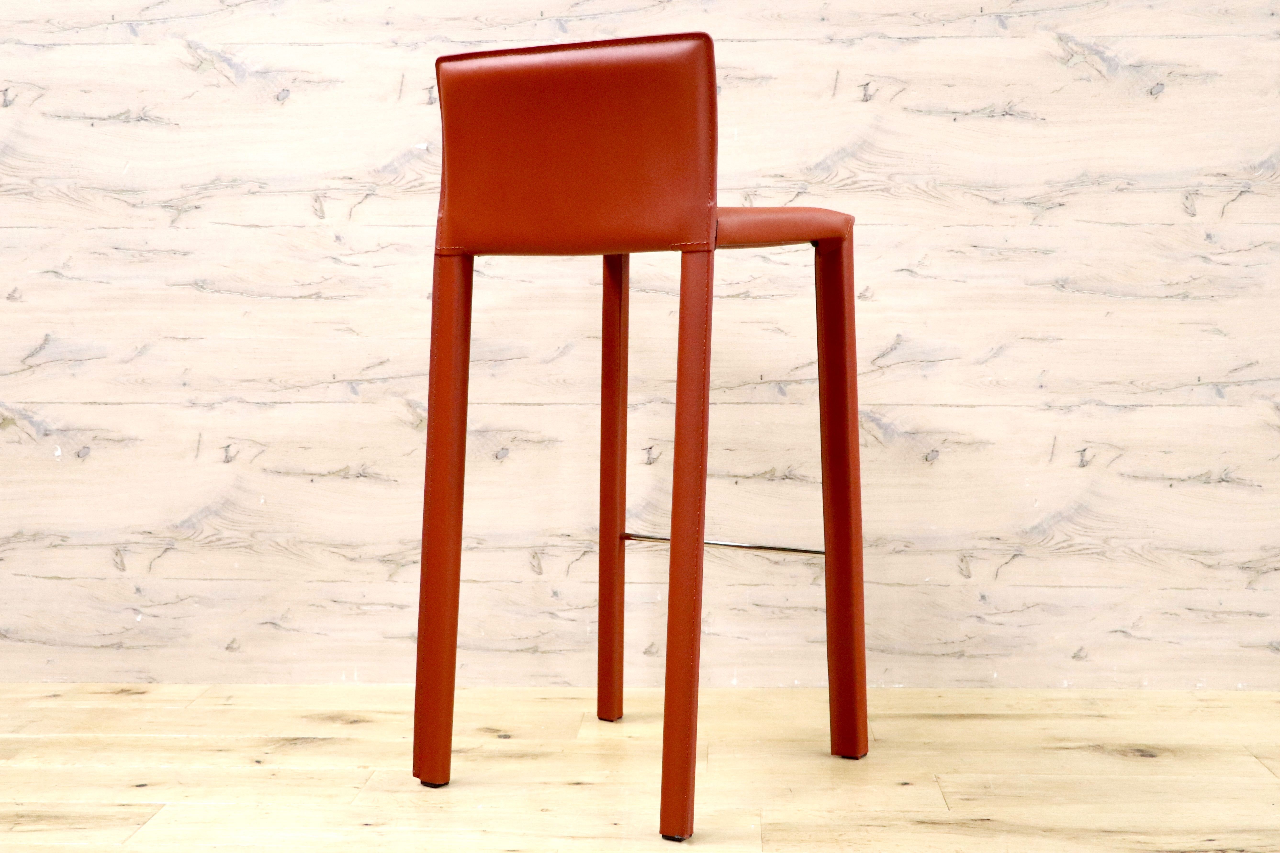 GMHN282B○アダル カウンターチェア ハイチェア バーチェア ハイスツール バースツール リサイクルレザー モダン シンプル 展示品