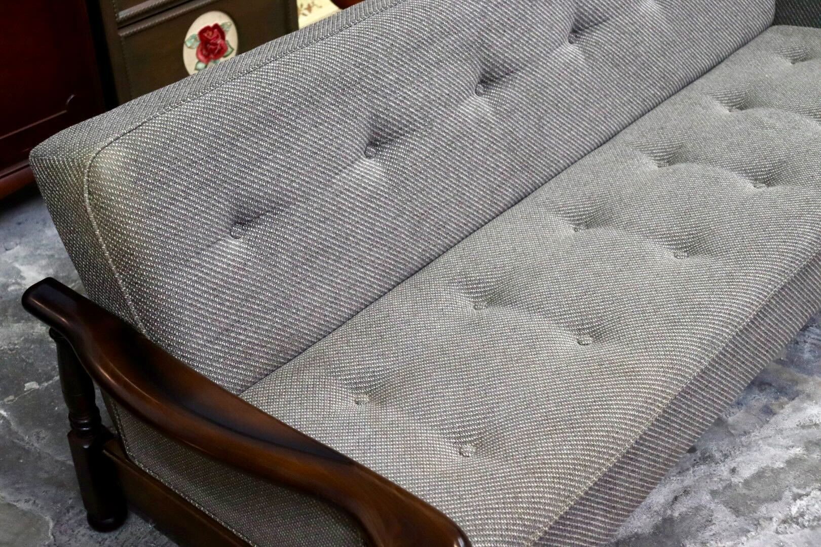 GMIK735○karimoku / カリモク コロニアル YC6053 ソファベッド 3人掛けソファ トリプルソファ ファブリック 国産家具 定価約20.6万