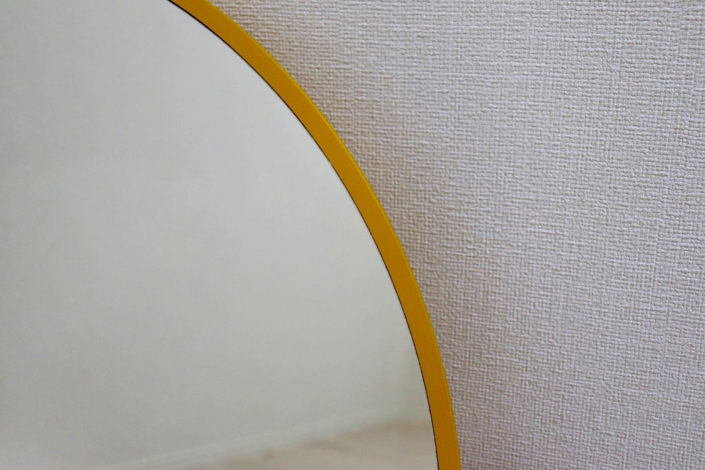 GMIH415G○SENNOKI / センノキ ロンダシリーズ ウォールミラー 壁掛けミラー 丸型 イエロー 鏡 姿見 ミラー