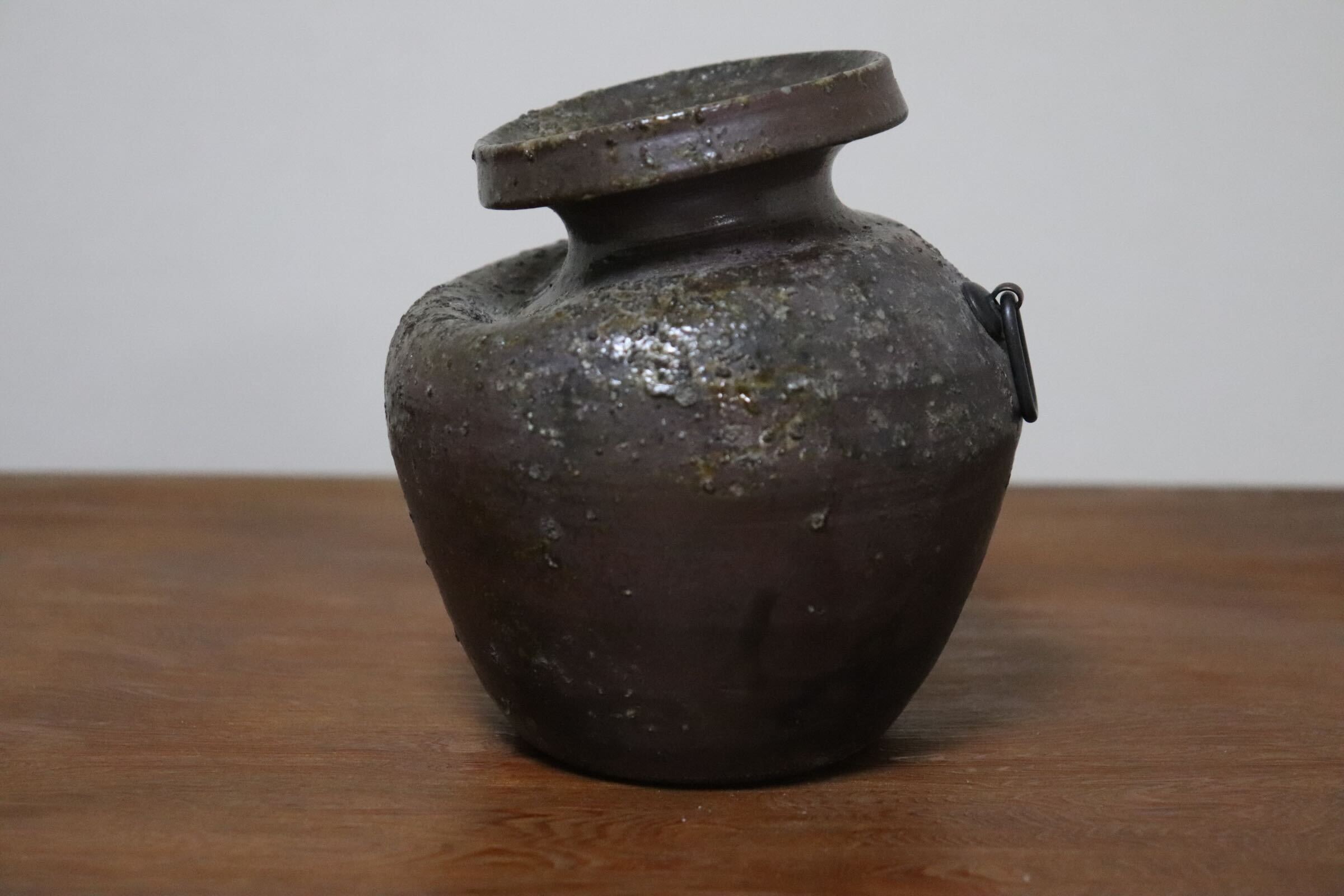 GMIO497B○丹山窯 丹波焼 掛花入 花器 伝統工芸 丹波篠山 未使用