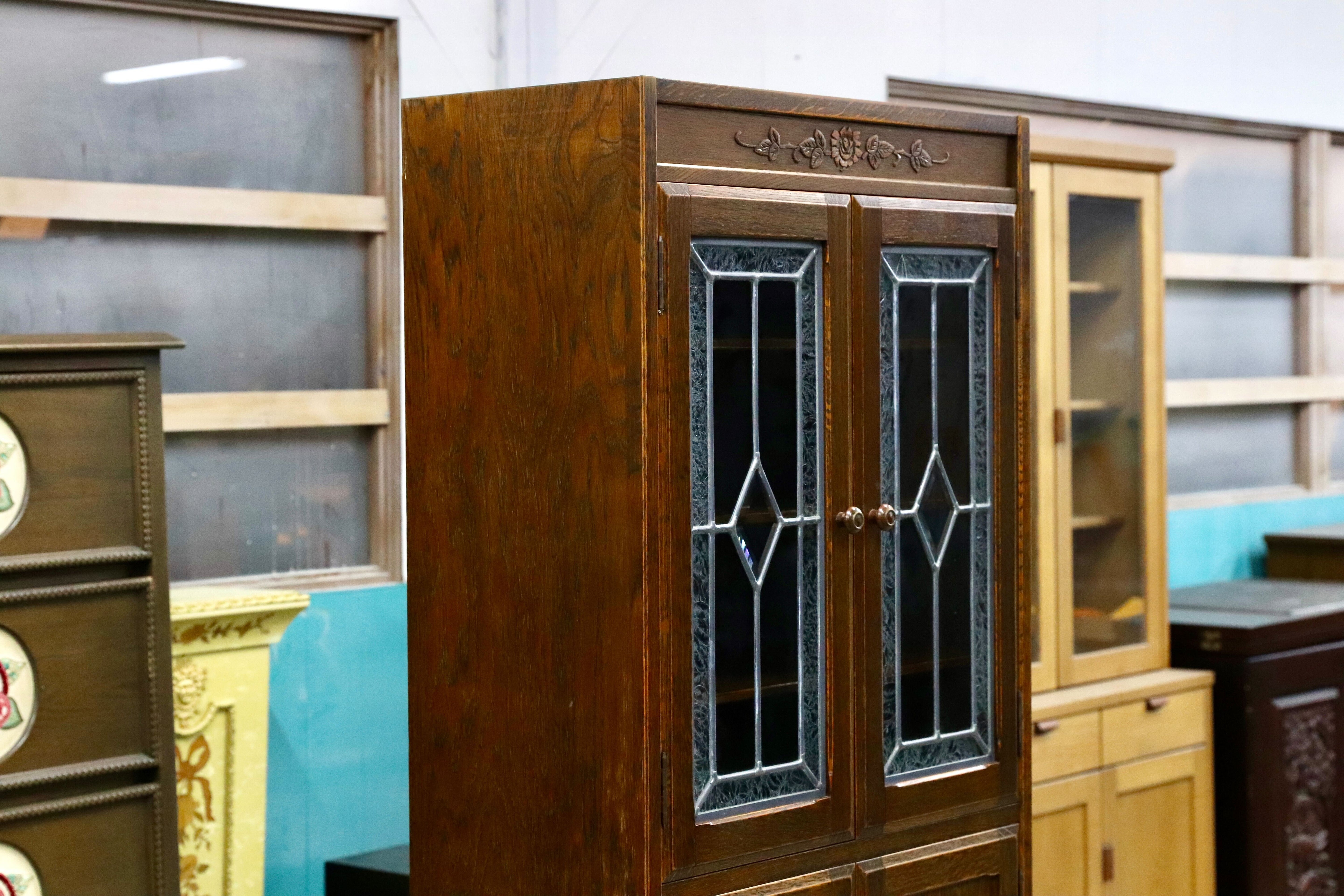 GMIK660○三越家具 Brugge ブルージュ スリムキャビネット 飾り棚 リビング収納 ハイボード 英国カントリー クラシック アンティーク